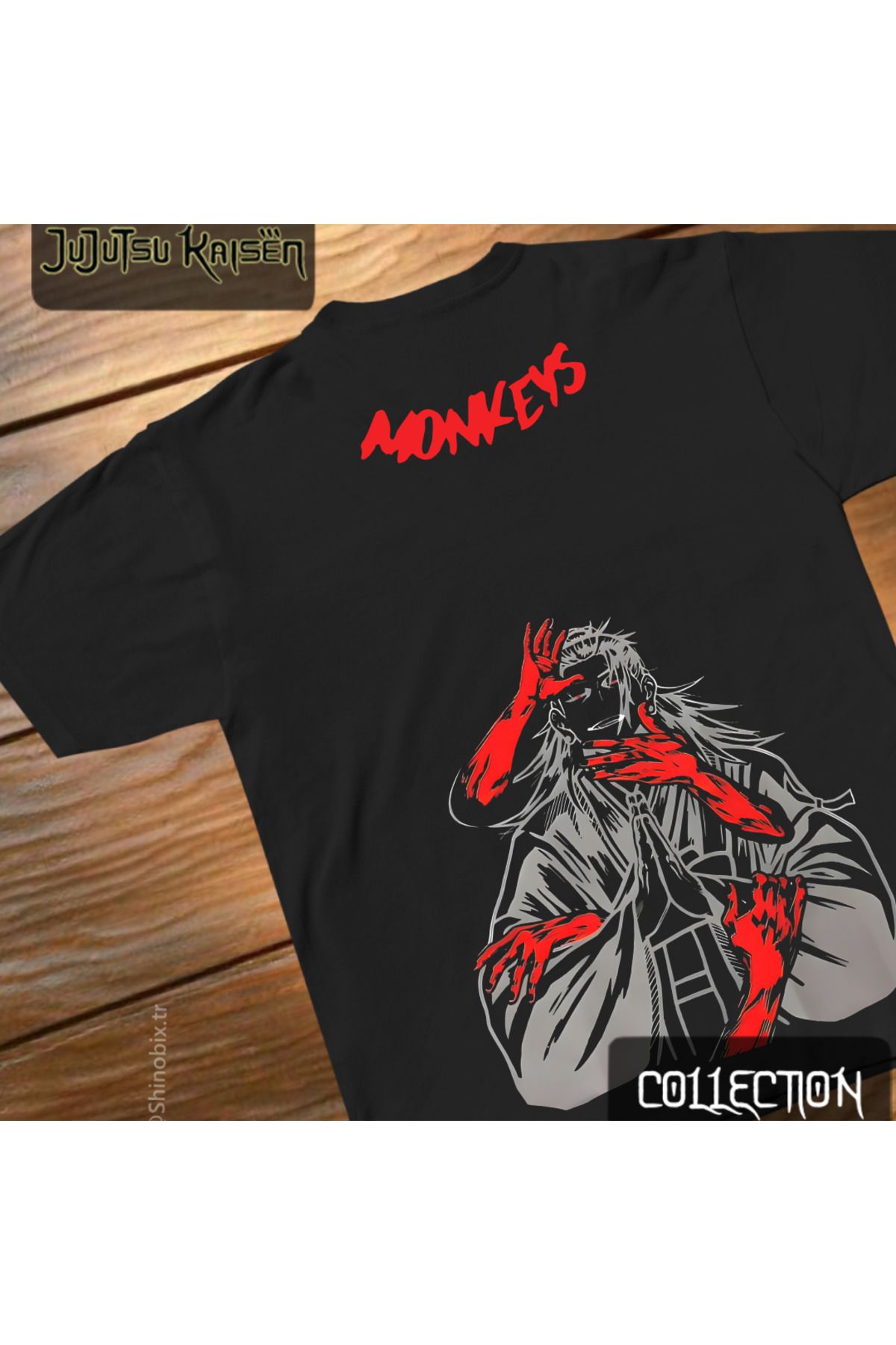 SHINOBIX Jujutsu Kaisen Anime Geto Suguru Hatred Oversize Baskılı T-Shirt