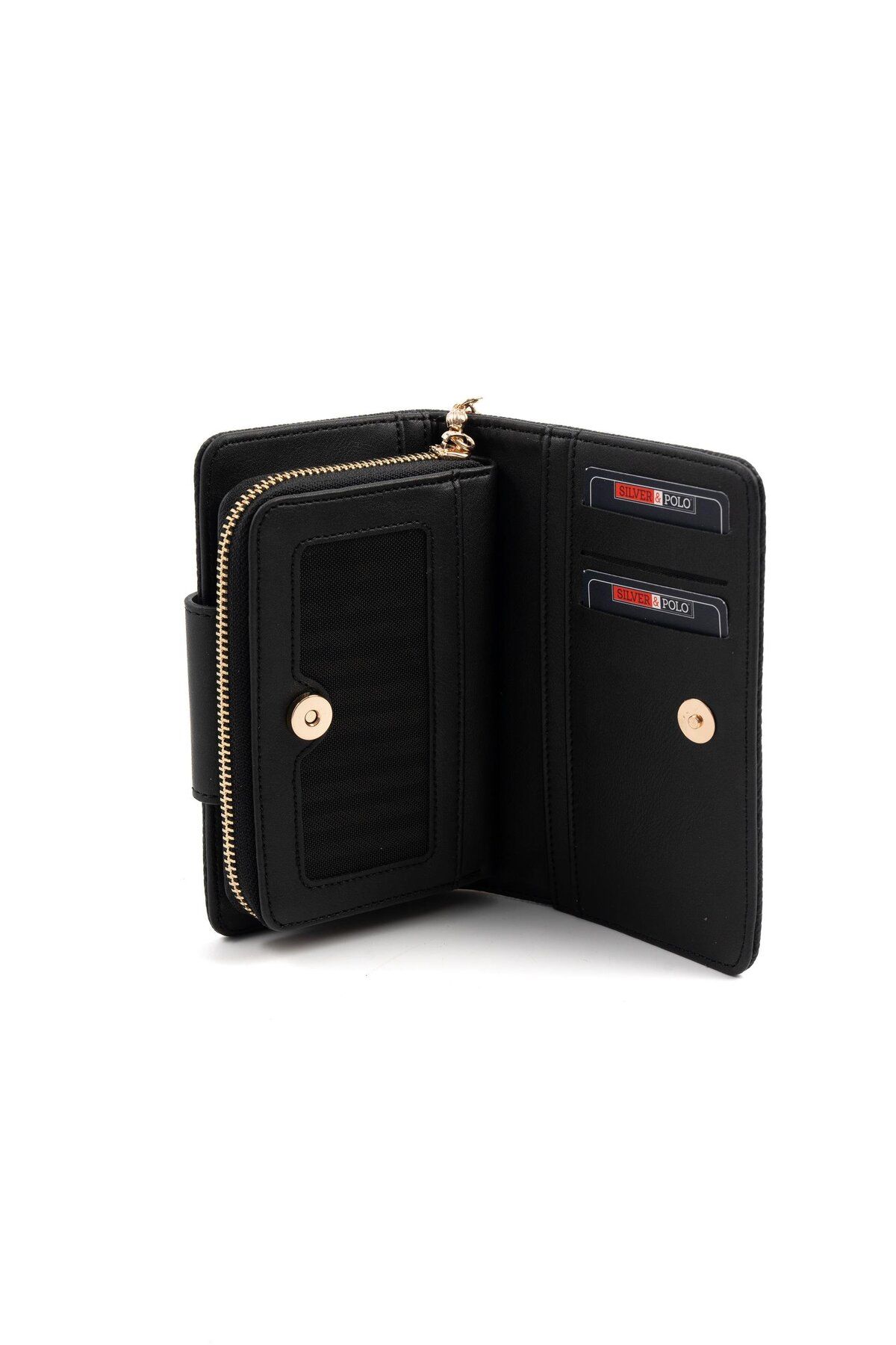 Silver Polo-Silver & Polo Smoked - Black Sp1202 Women's Wallet & Card Holder 5