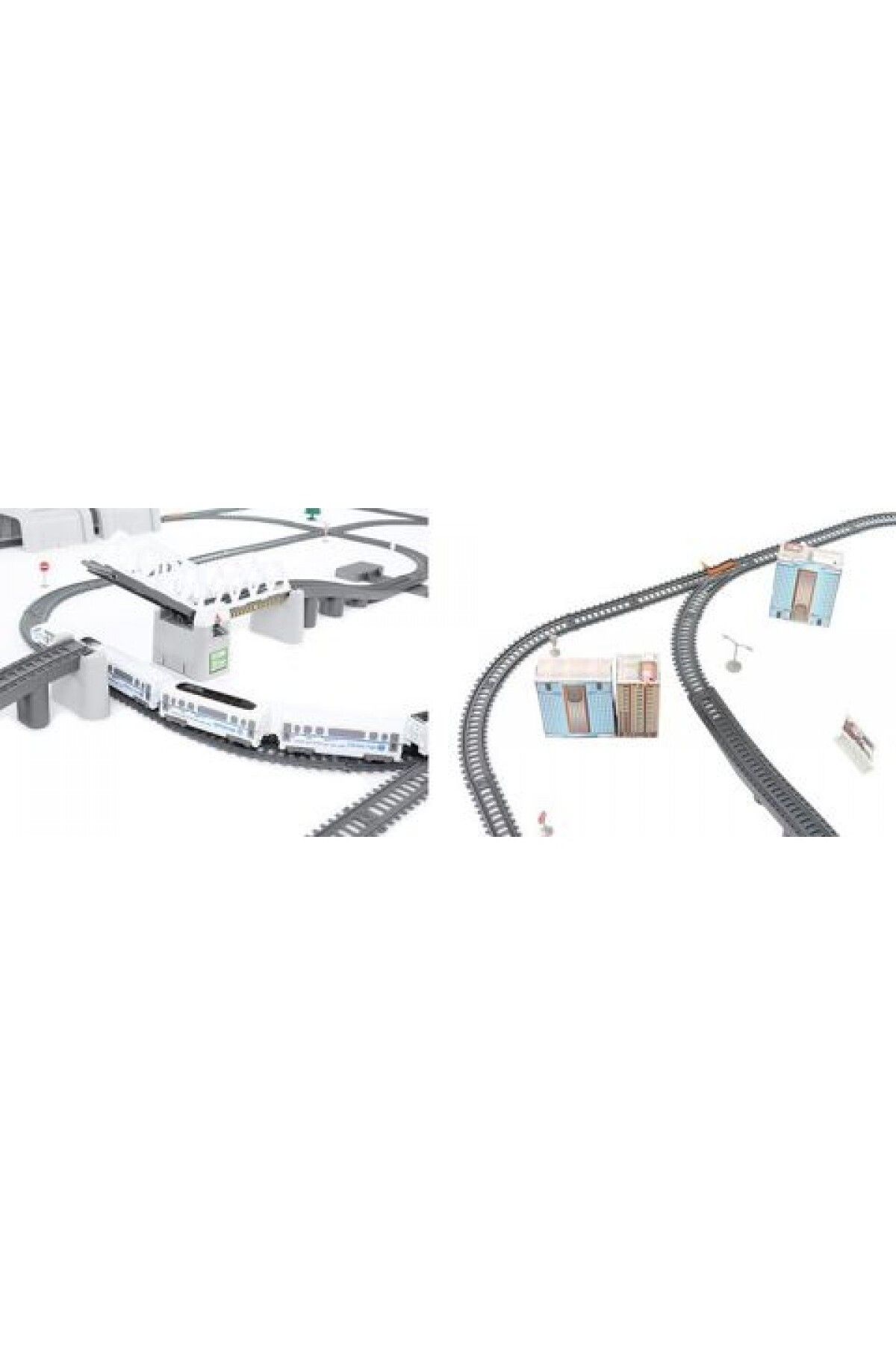 ideal STORE-Electric circuit TRAIN TOY IdealStore- Size 9 m Includes 5 buildings, bridge with tunnels, 43 pieces as 6