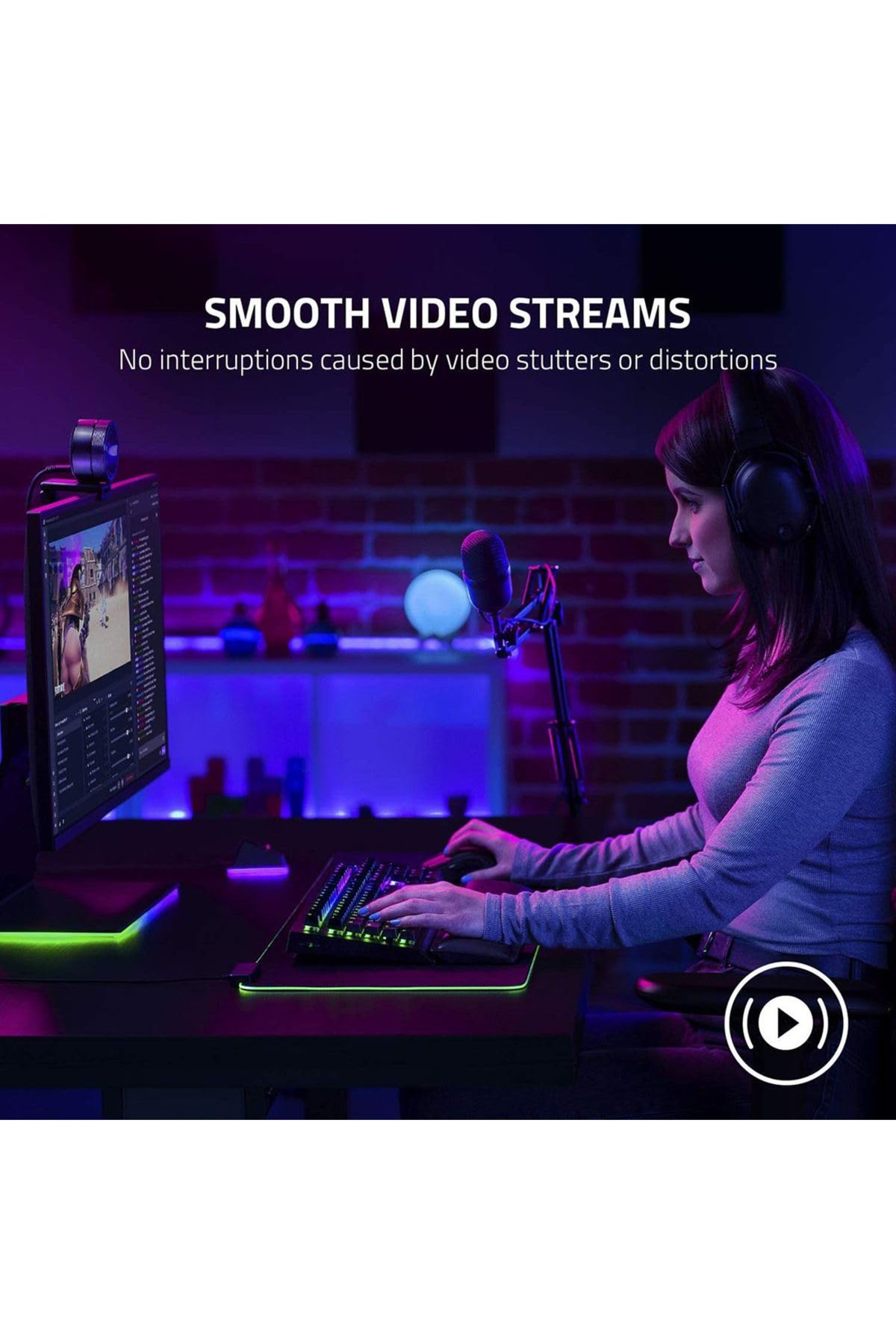RAZER-6o - USB Camera with High-Performance Adaptive Light Sensor - Black 3