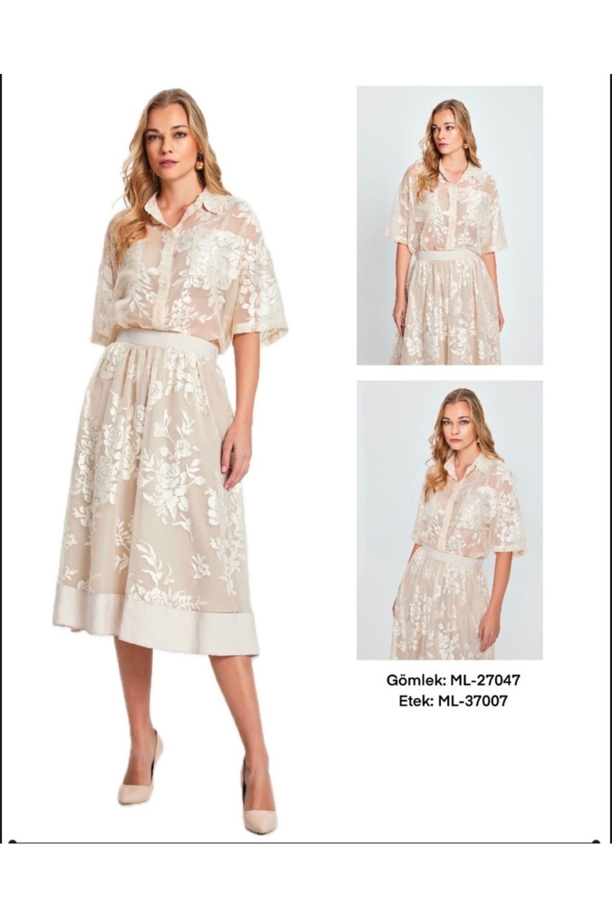Batik Transparan Dantel Gömlek