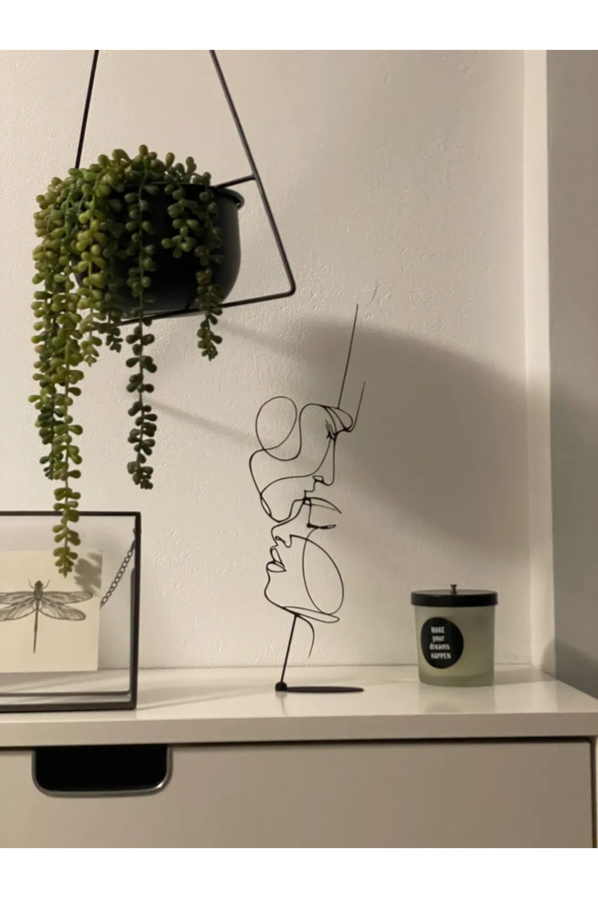 Tasarım Aşkın Yüzü 3D Dekor Biblo – Modern Sanatsal Tasarım 30cm | Sevgiliye Anlamlı Hediye