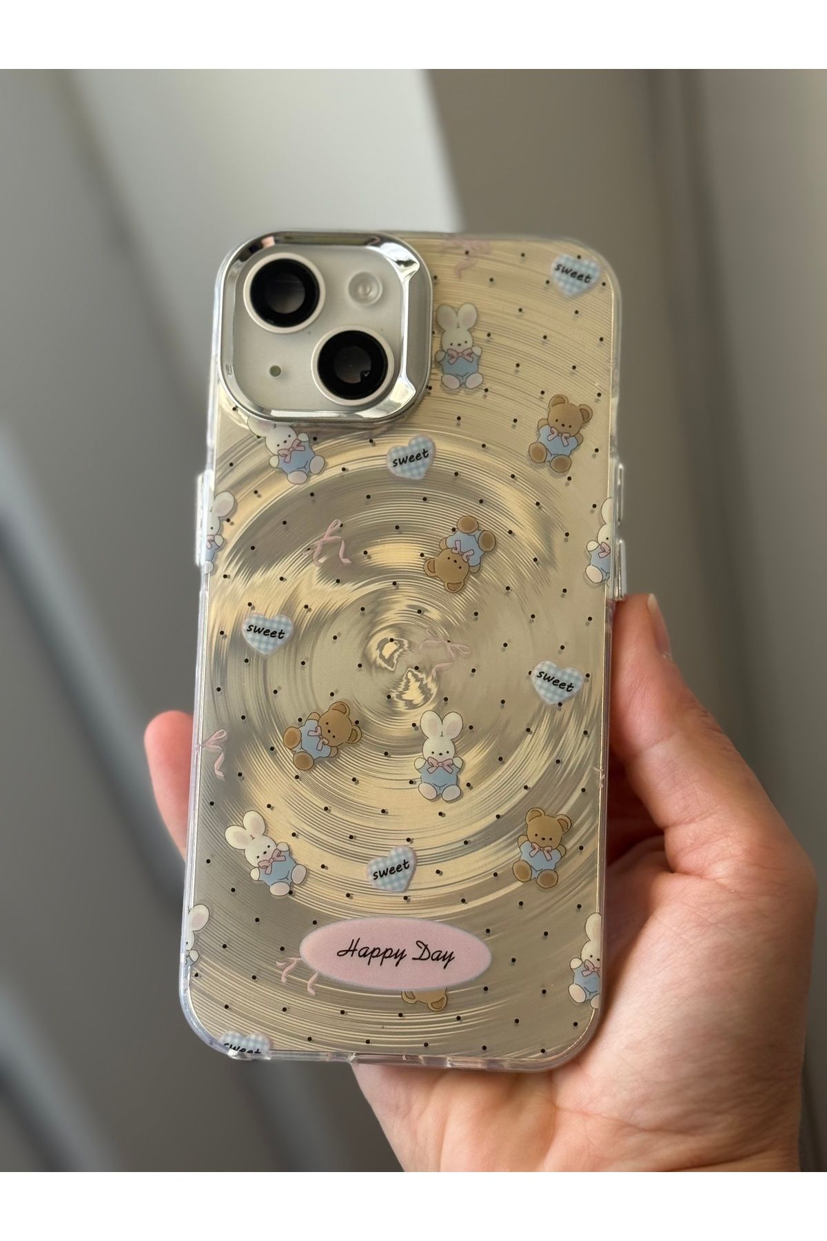 FİŞNEİLETİŞİM İPHONE 14 PLUS/15 PLUS UYUMLU AYICIK DESENLİ SEVİMLİ KILIF