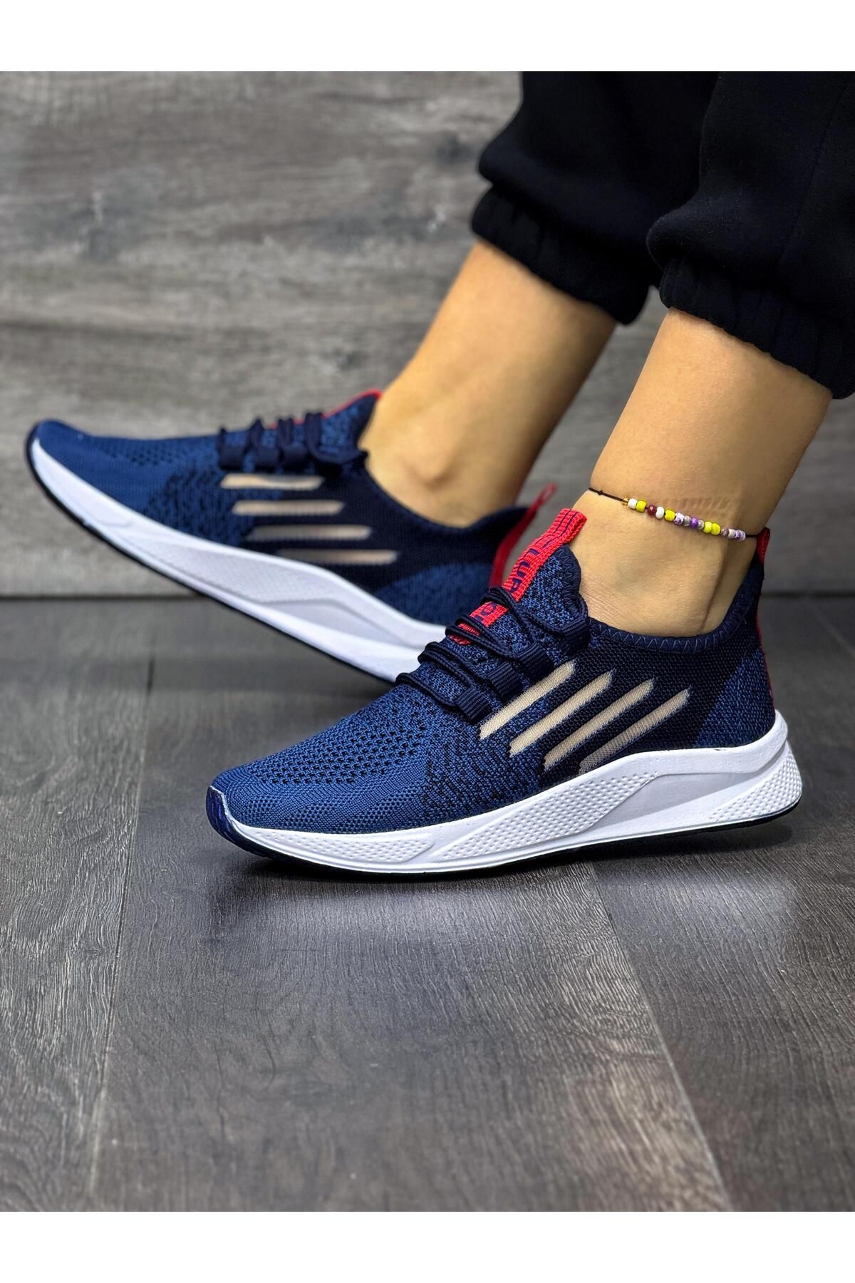 Noyfa bez erkek sneaker yazlık spor ayakkabı bağcıklı ayakkabı yazlık ayakkabı sneaker