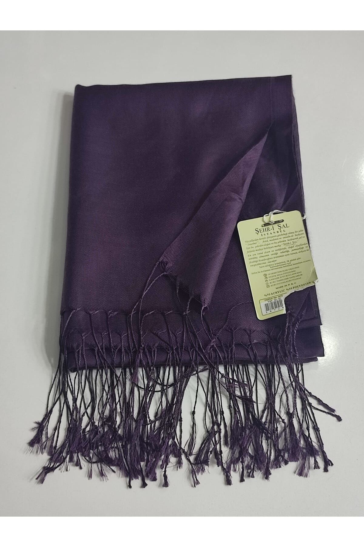 şehri şal MELODİ ŞAL 3472-82 PATLICAN MORU