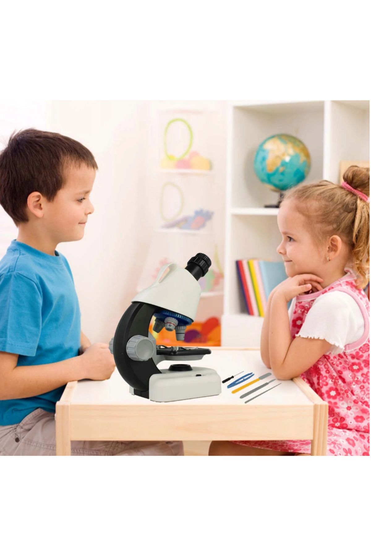 ideal STORE-Multifunctional Scientific Microscope I"Micro idealSTORE, Dimensions 22 x 10 x 16 cm, Adjustable LED Lamp 7