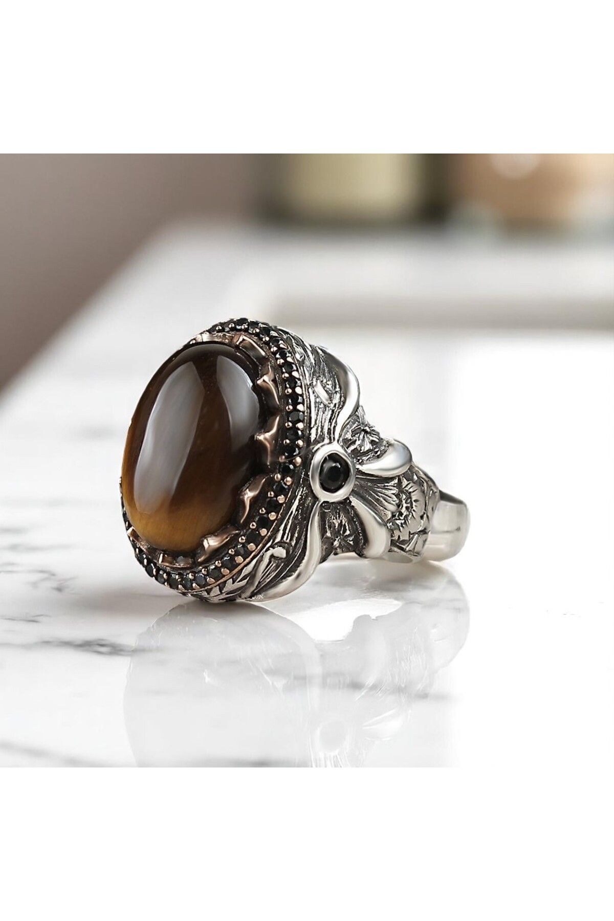 Asteria Jewelry Kaplangözü Taşlı Gümüş Yüzük