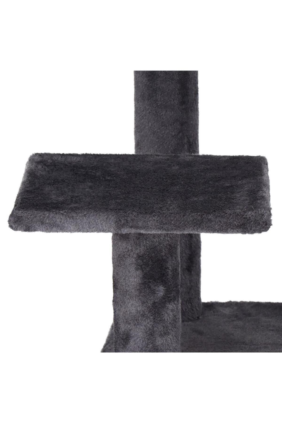 SERSIMO-Cat play set, with scratching post, hammock, ball, 121cm, graphite 12