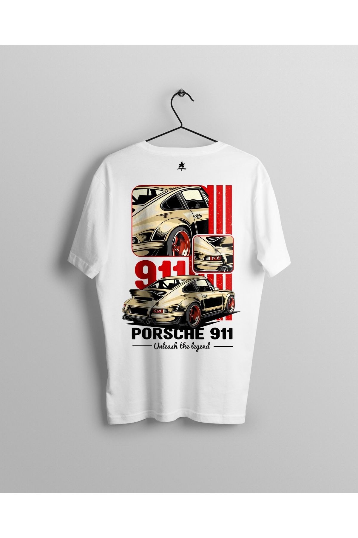 Ct Erkek Oversize Baskılı T-Shirt - Porsche