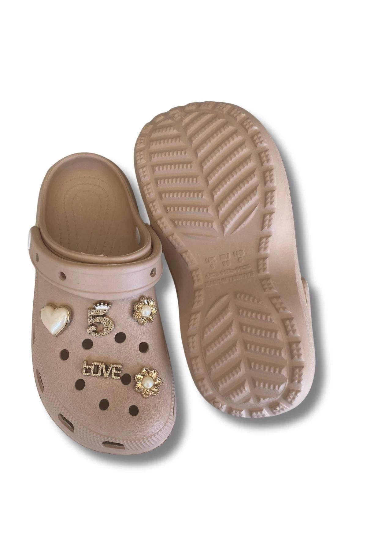 Lovita Shoes-Lovita C.R.O.C.S Model Slippers 36-40 Cream 5