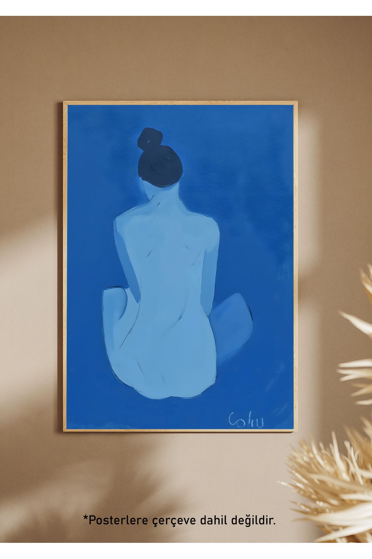 One Little Happiness BLUE Poster Estetik Duvar Posteri , Çerçevesiz Poster