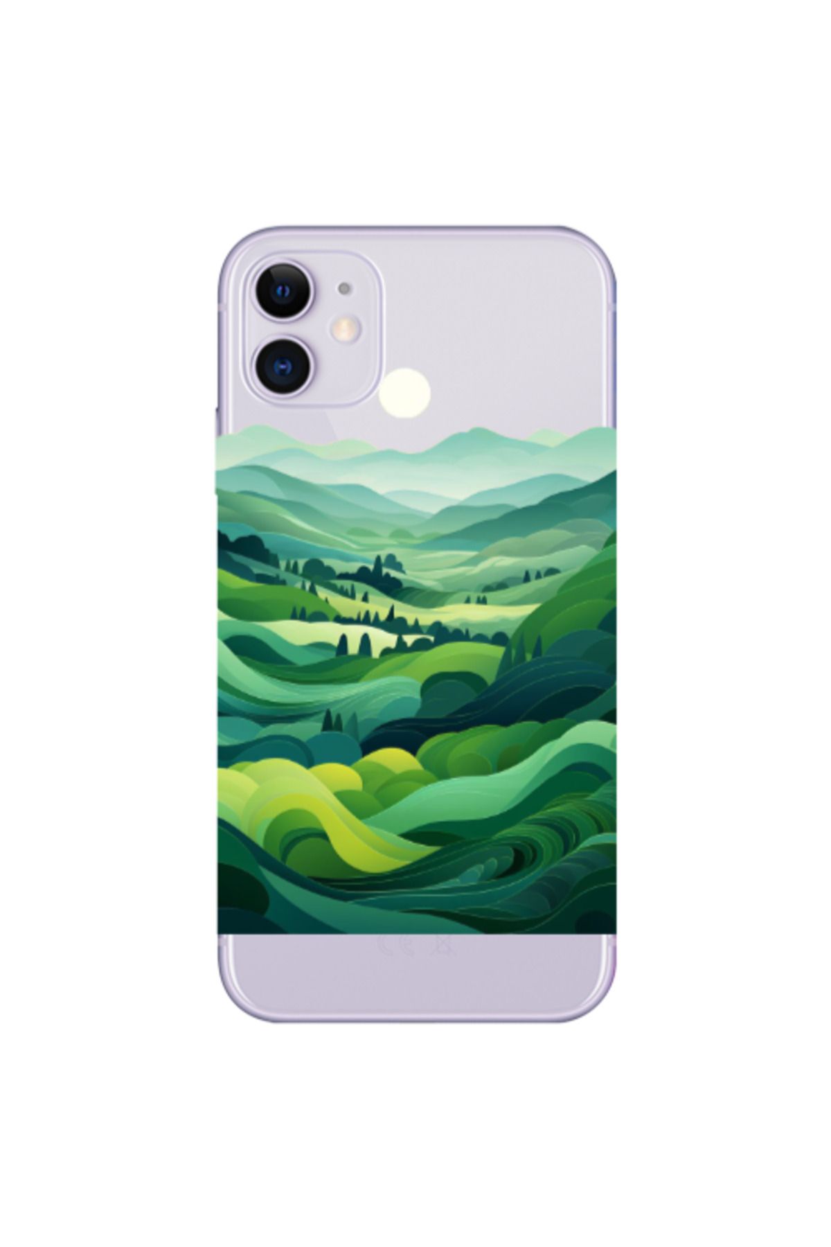Cach Cach Apple iPhone 11 Yeşil Transparent Şeffaf Telefon Kılıfı