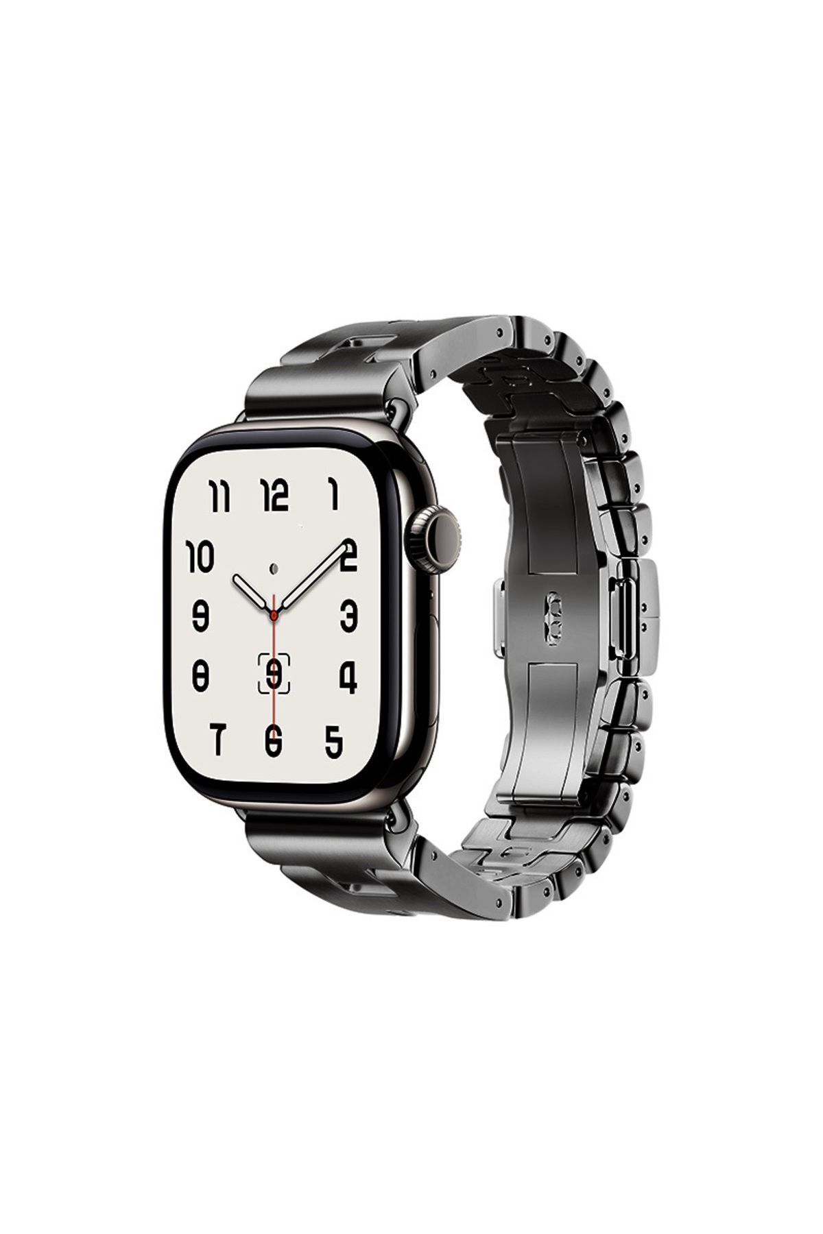 Megafox Teknoloji Apple Watch 10 46mm Uyumlu Zore KRD-125 Metal Kordon Strap Kayış