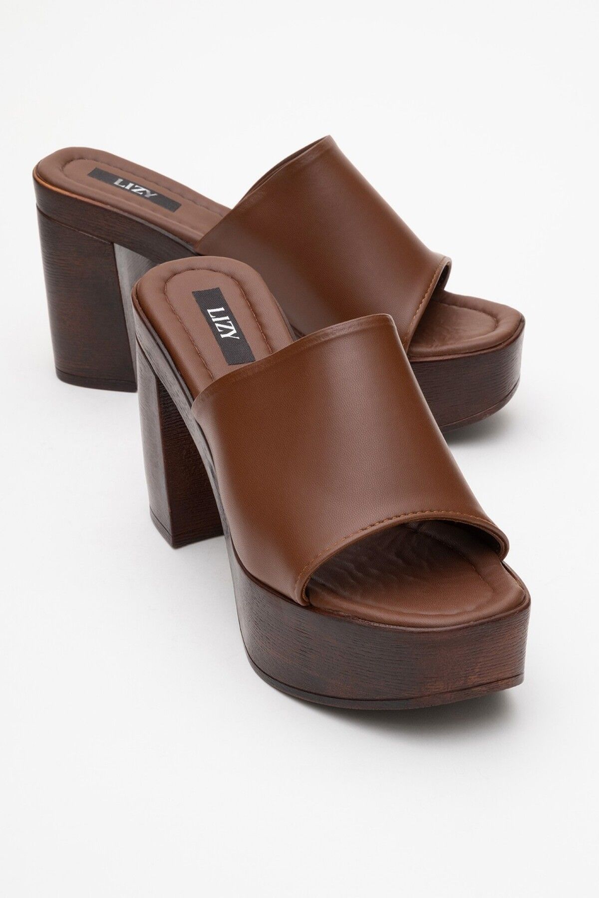 Lizy Shoes Platform Kalın Bantlı Kadın Terlik