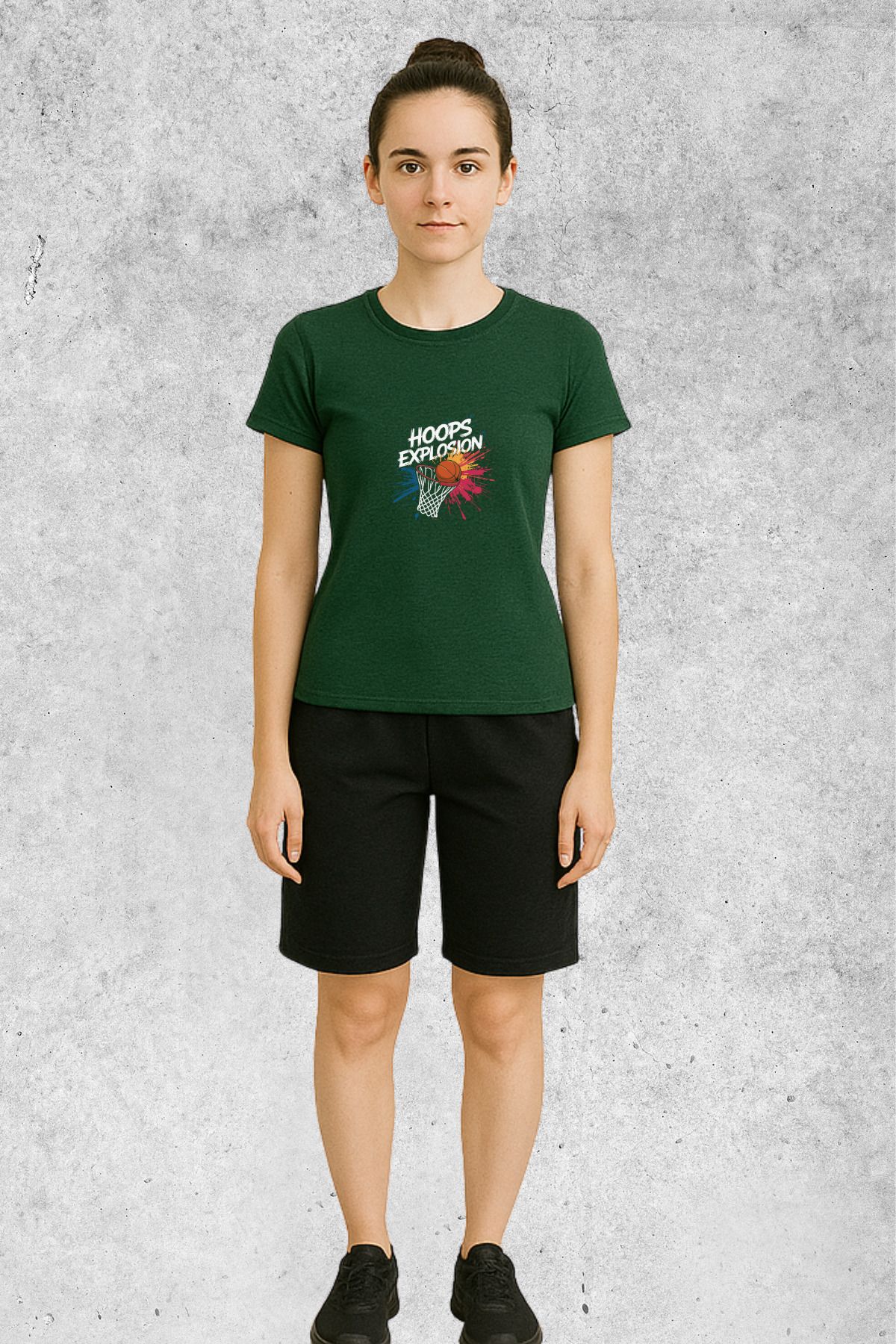 MOLICO BASİC unisex sıfır yaka kısa kollu BASKETBOL BASKILI TSHİRT