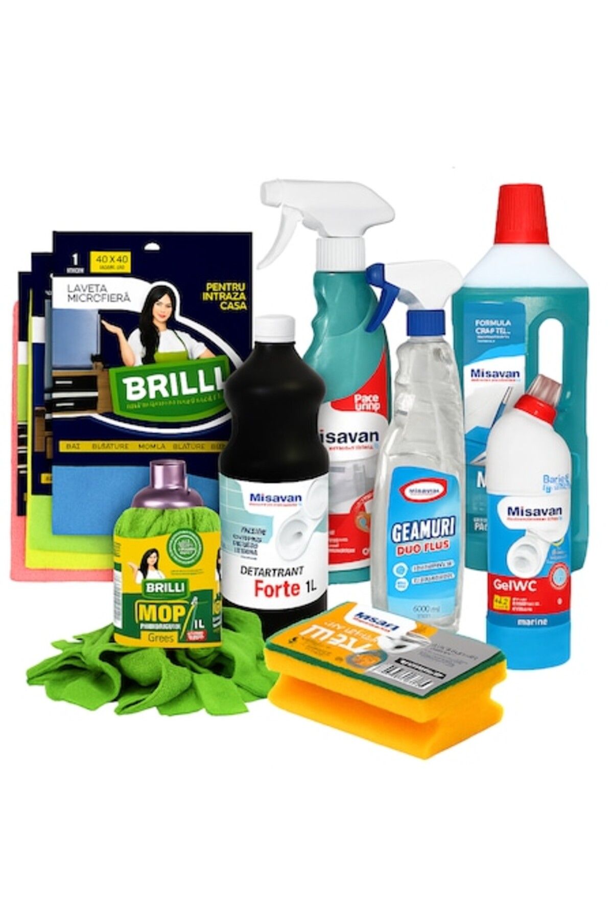 Misavan Pachet Curatenie Casa Brilli & Misavan – 8 Produse Esentiale - One Size