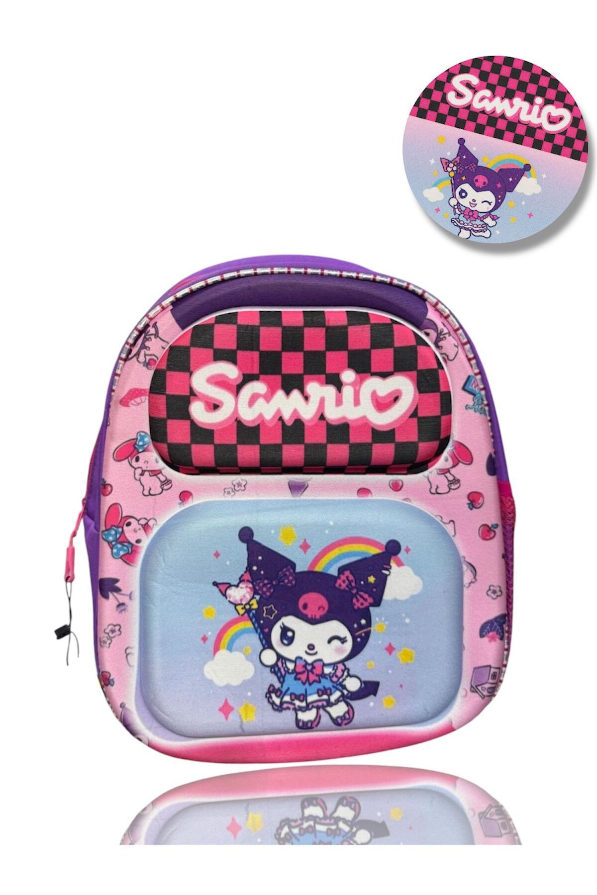 madam gold Kuromi'li anasınıf çantası çift gözlü modelleri cady , kuromi , melodi Anasınıf çantası