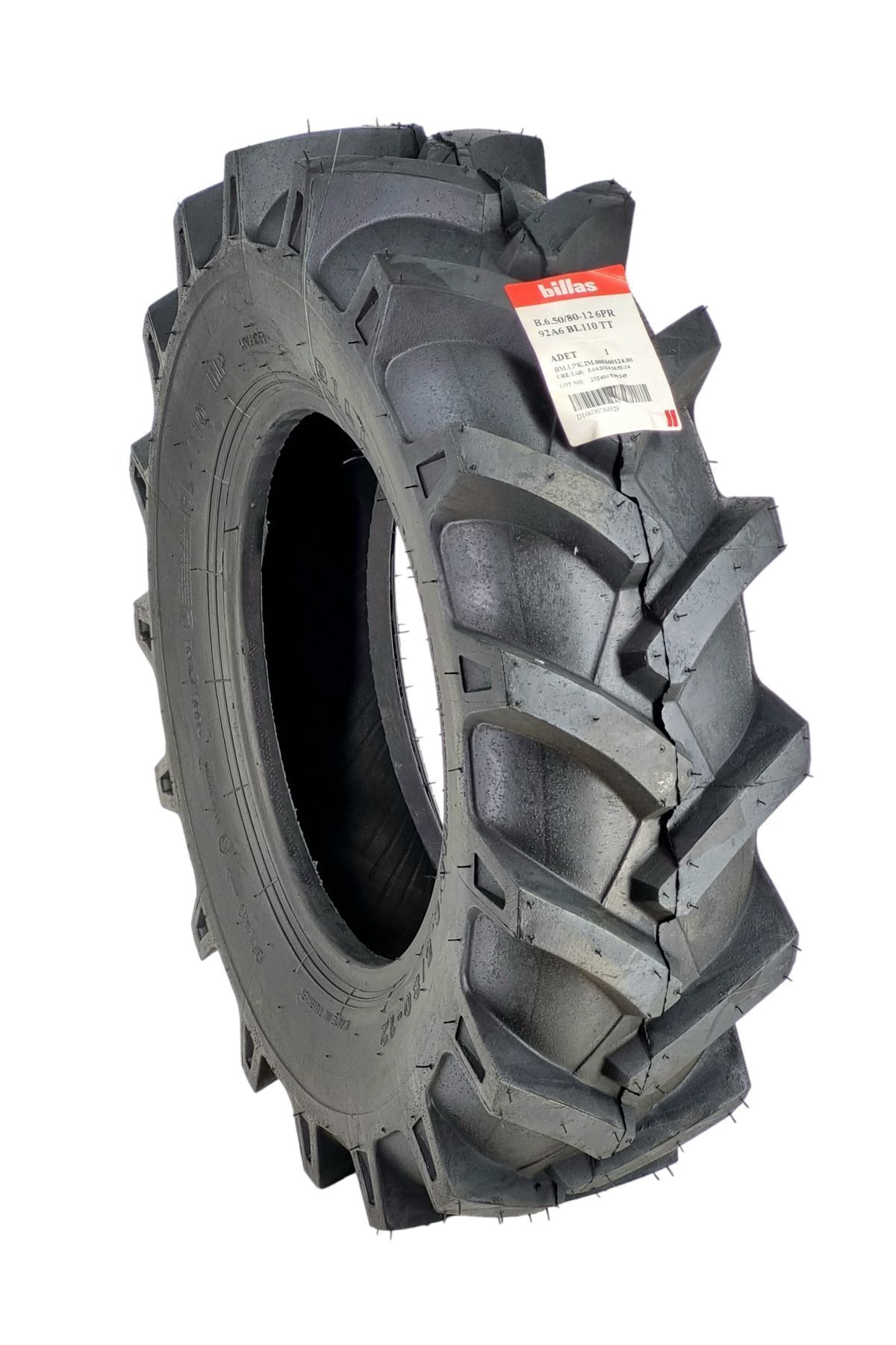 Billas 650/80‑12 BL 110 6 PR 92/A6 Yüksek Sık Diş Çapa/Pat‑Pat Lastiği