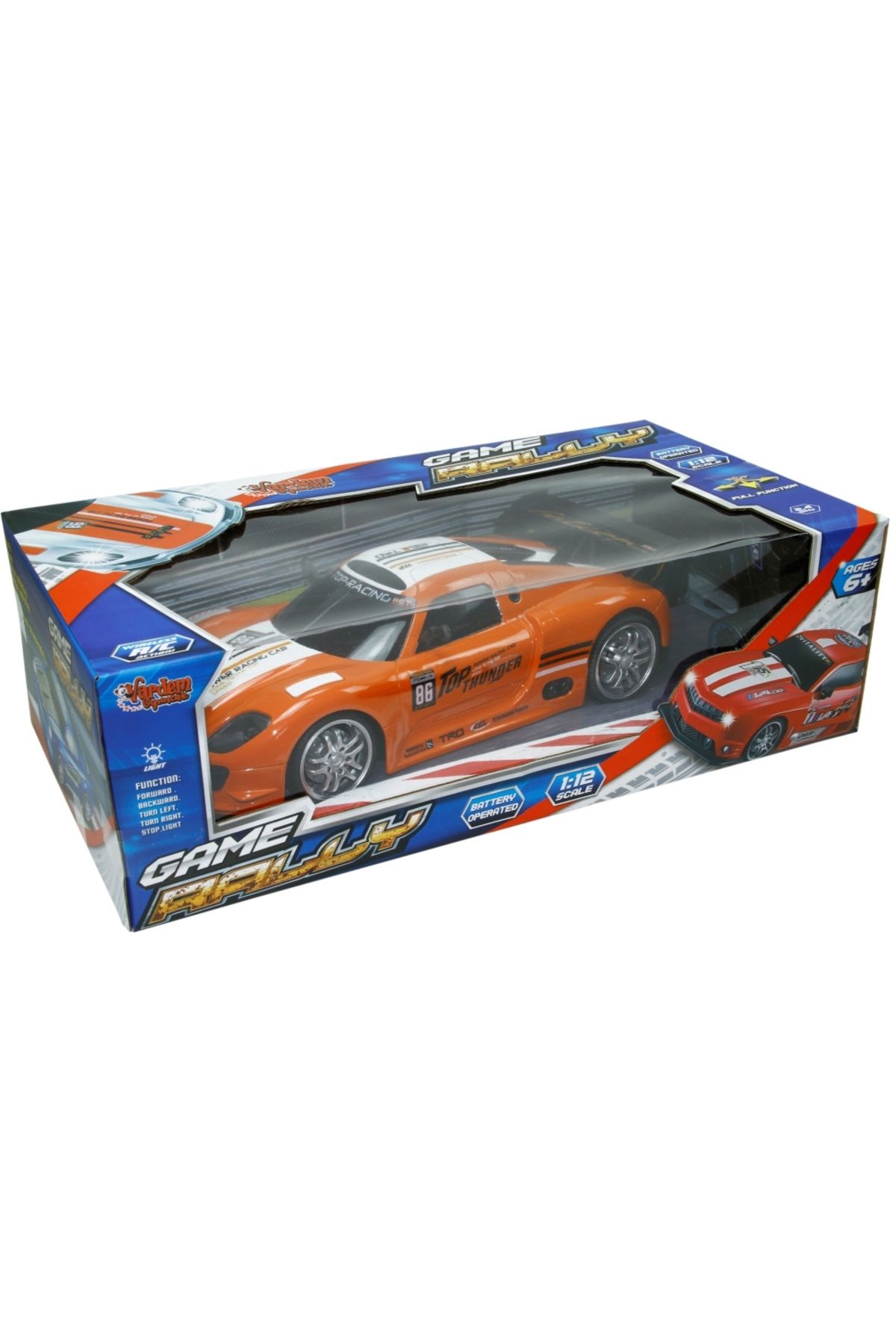Vardem Şarjlı Işıklı Power Racing Car - Güç Yarış Arabası 1:12 Ralli Arabası , 41 cm Kutulu