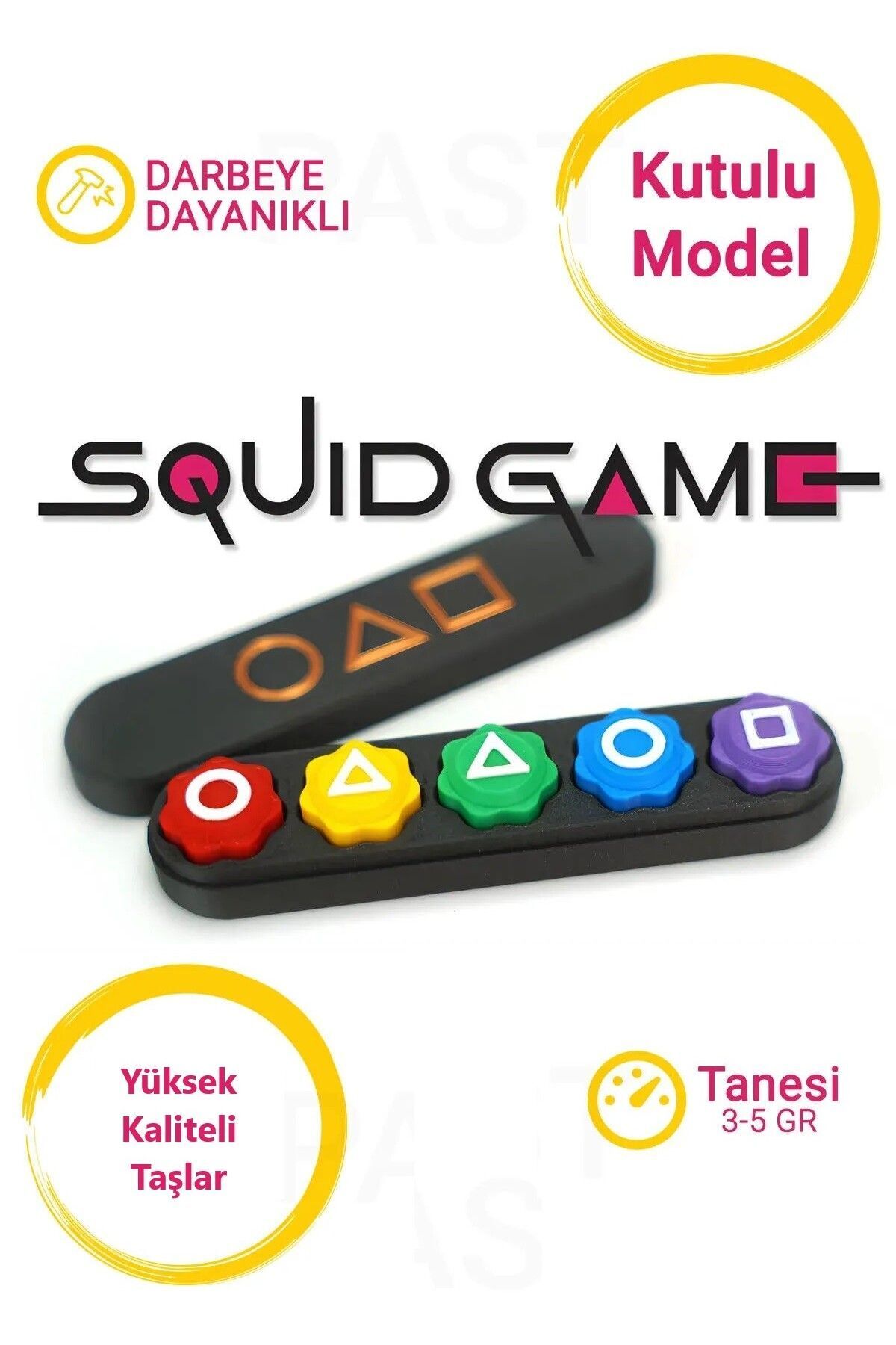 KÖYMEN Squid Game 2 Beş Taş Oyunu beş taş renkli taşlar