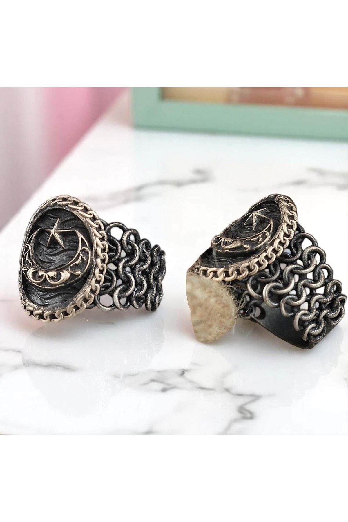 Asteria Jewelry Ay Yıldızlı Gümüş Yüzük