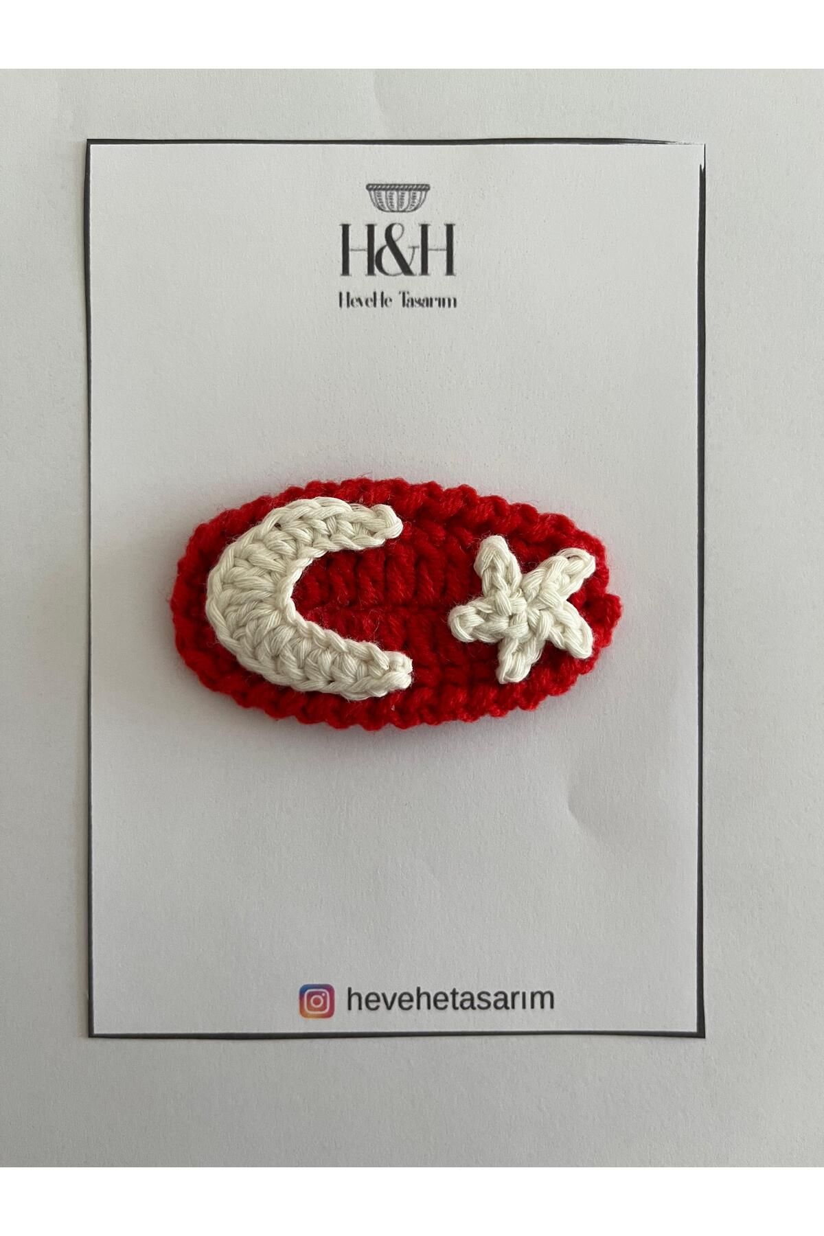 MODA Türk Bayrağı Çıt Çıt Toka-saç Aksesuarı