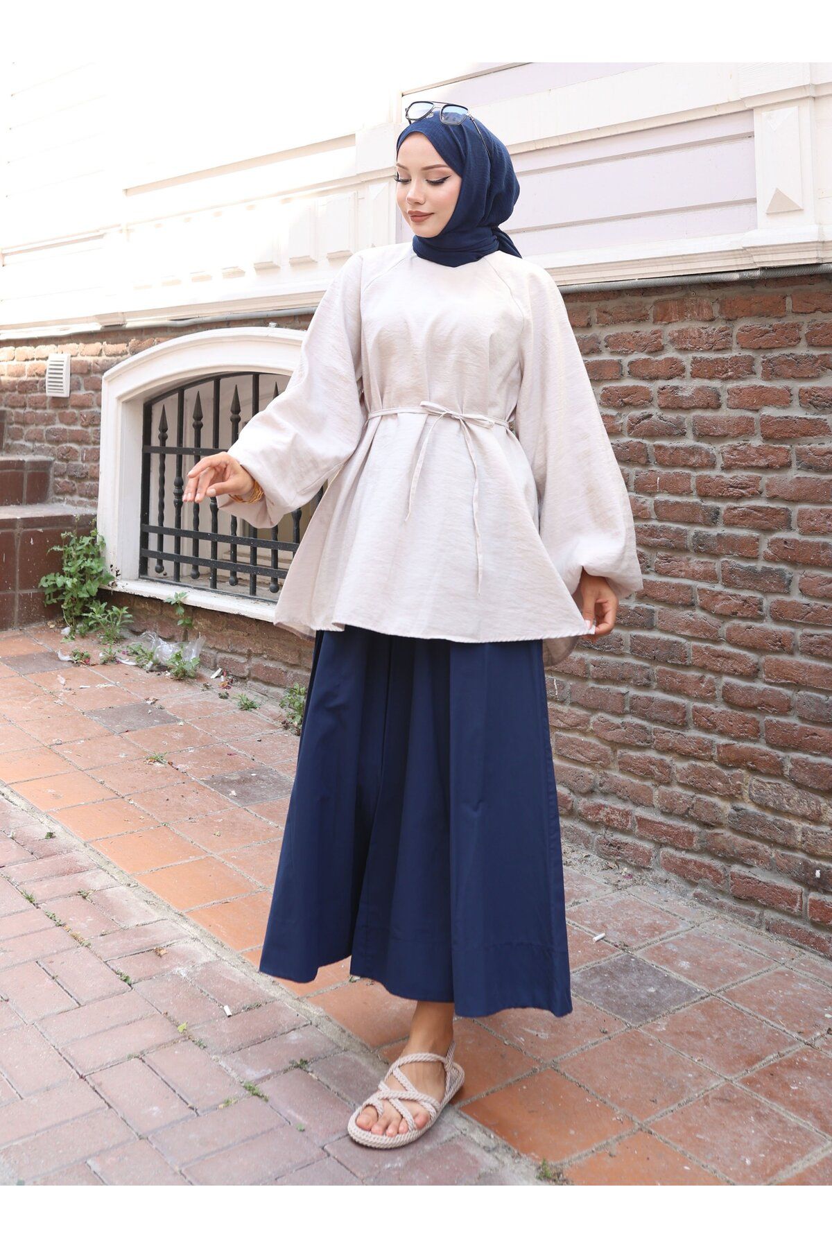 VAV REGLAN KOL TUNİK - Taş rengi - Vav