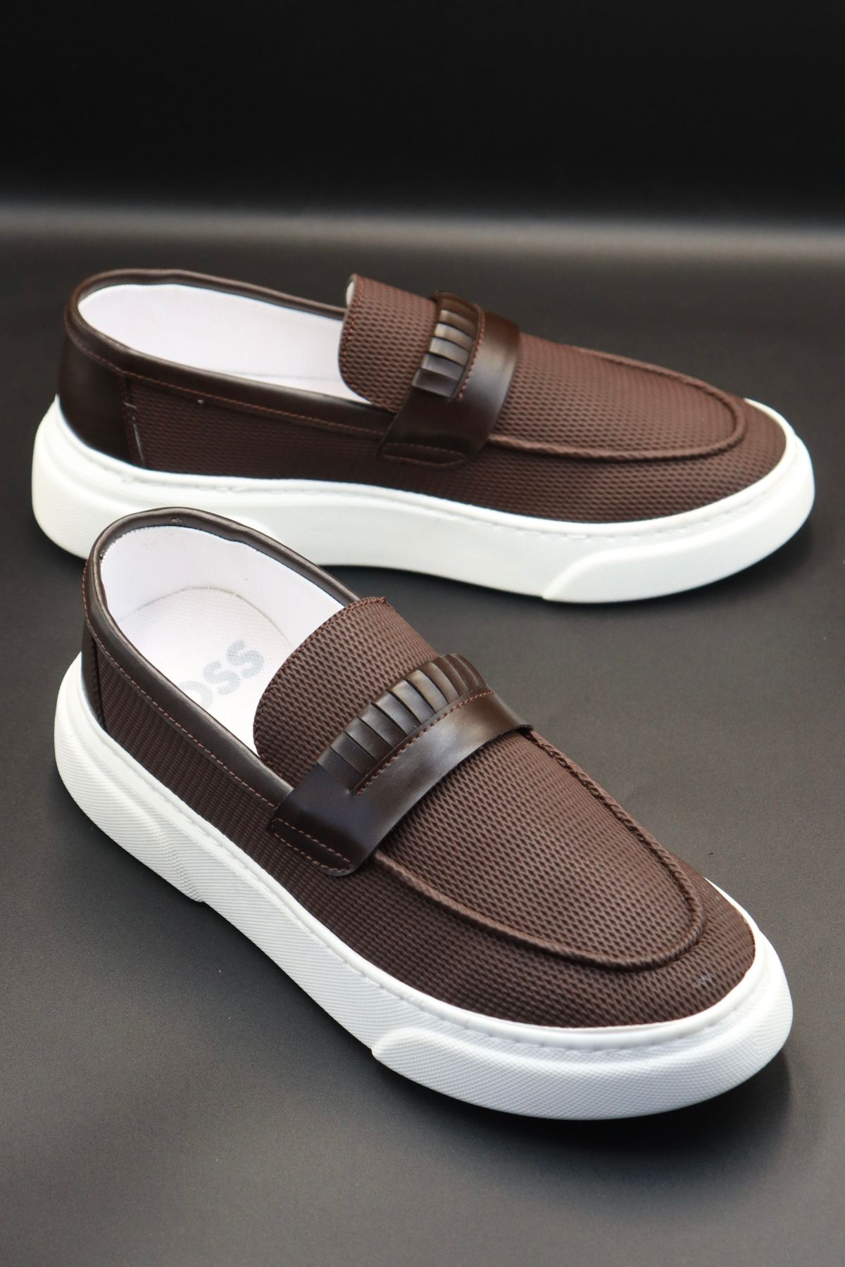 HEROD Erkek Kahverengi Sneaker Ayakkabı Günlük Rahat Yumuşak Hafif Poliüretan Taban