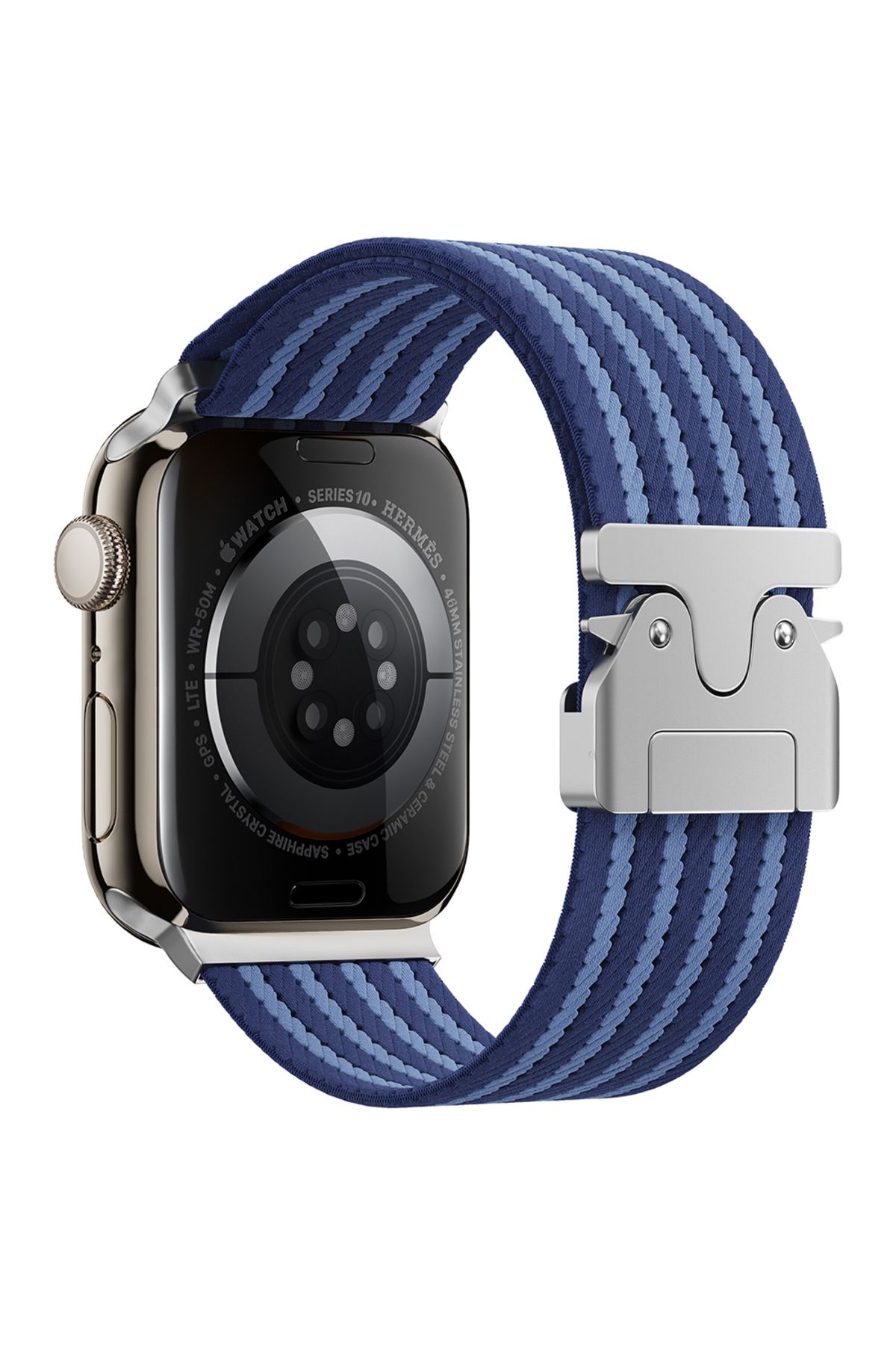 Megafox Teknoloji Apple Watch 42mm Uyumlu Zore KRD-133 Naylon Kumaş Hasır Örgülü Kordon