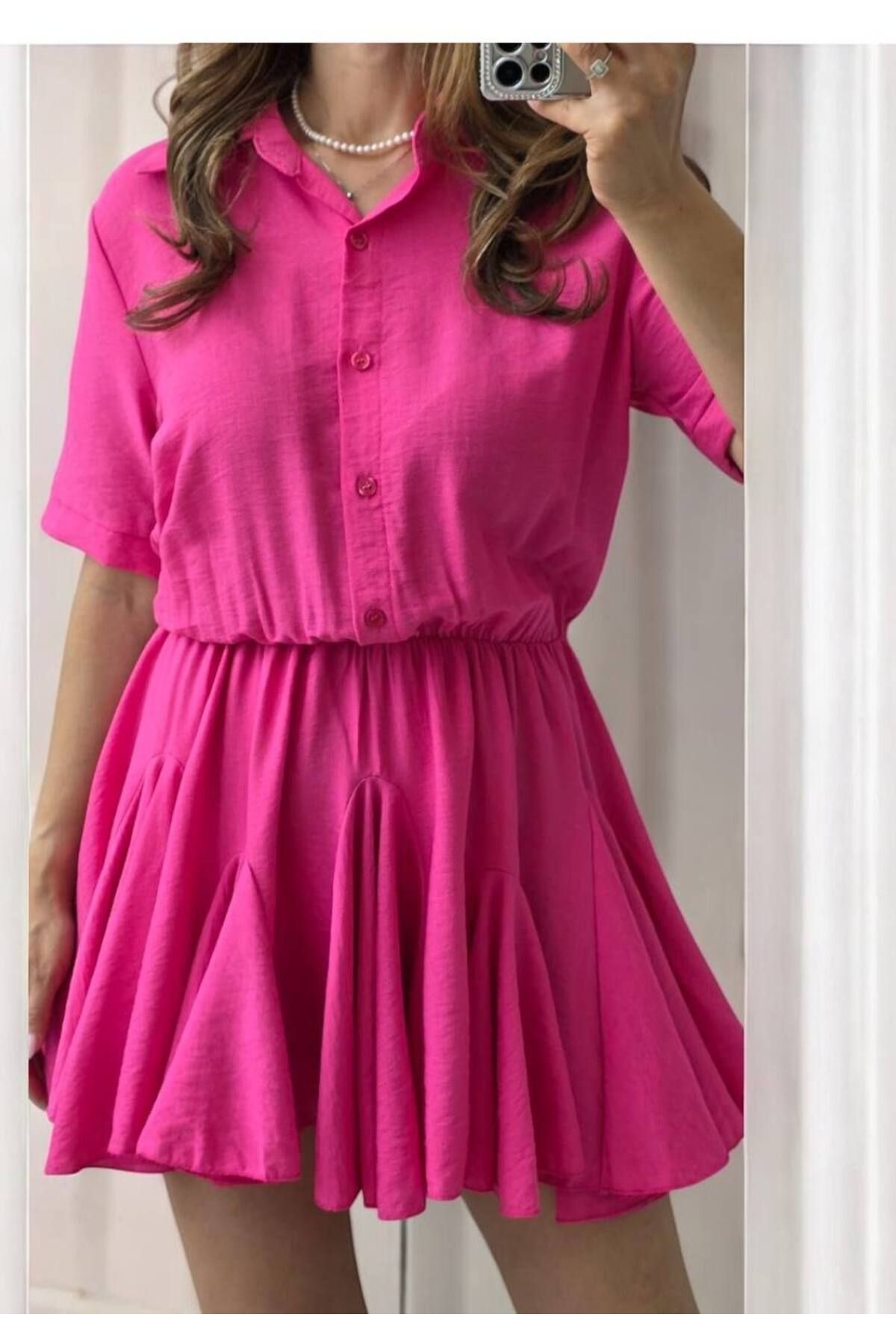 GLAMSI Rochie Vaporoasă din Vâscoză – XS, S, M – Cureaua Nu Este Inclusă