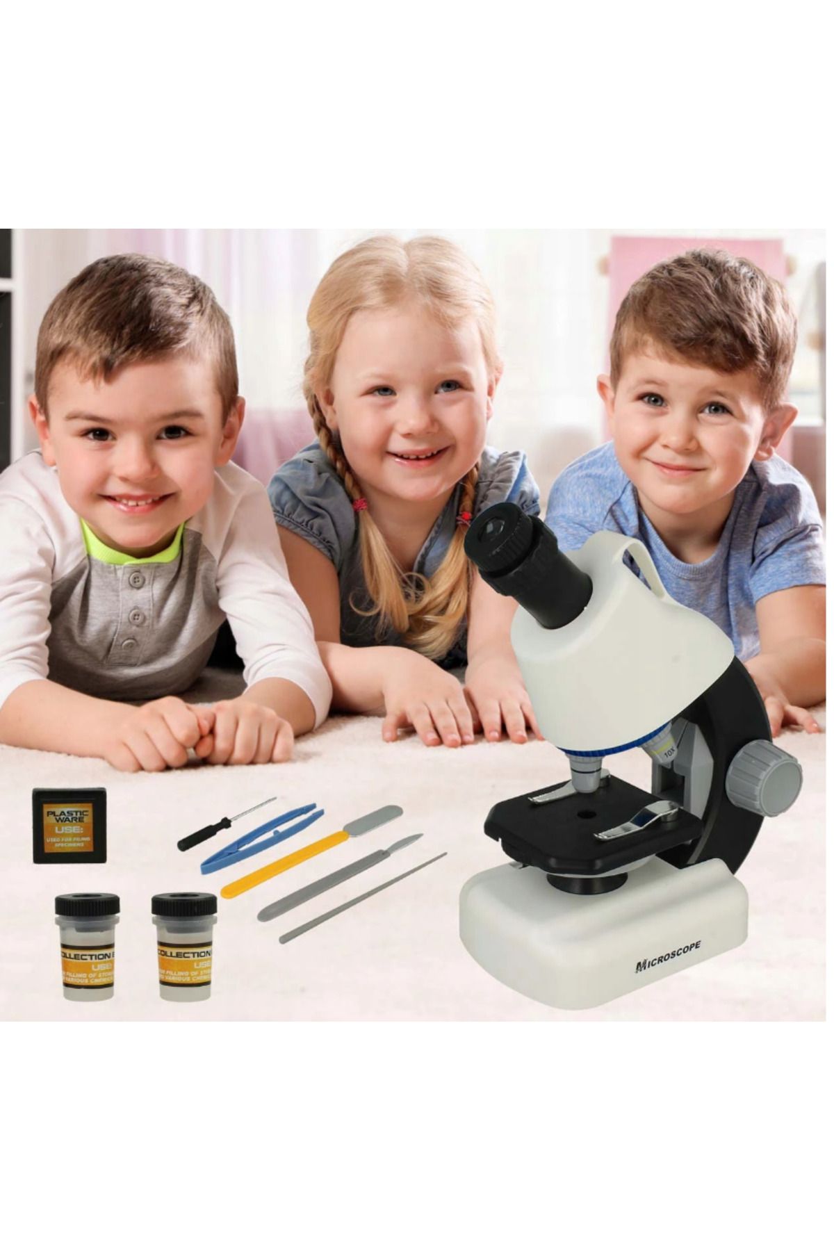 ideal STORE-Multifunctional Scientific Microscope I"Micro idealSTORE, Dimensions 22 x 10 x 16 cm, Adjustable LED Lamp 8