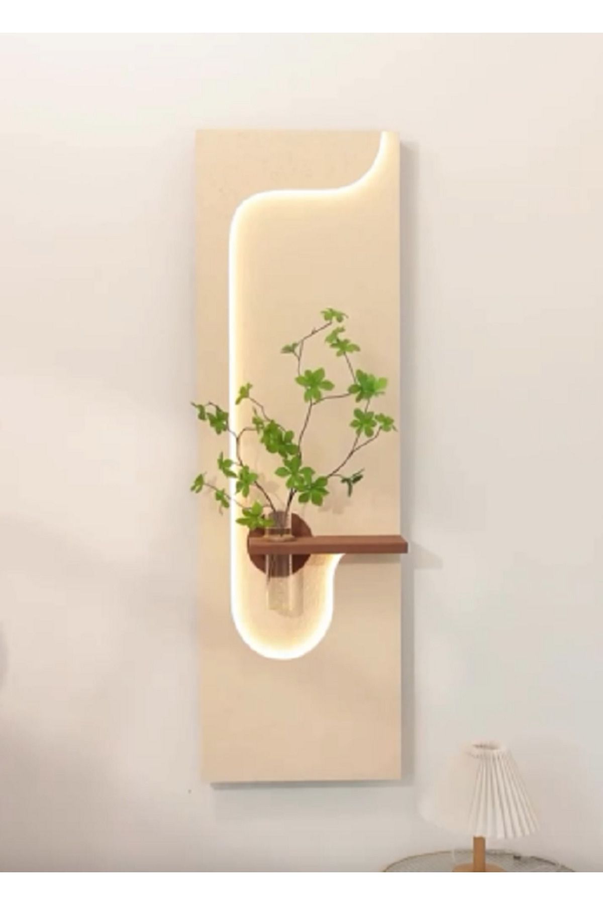 Mystiwoods Special Seri Dekoratif LED Işıklı Kayar Kapaklı Aynalı Tablo - Modern Duvar Dekoru