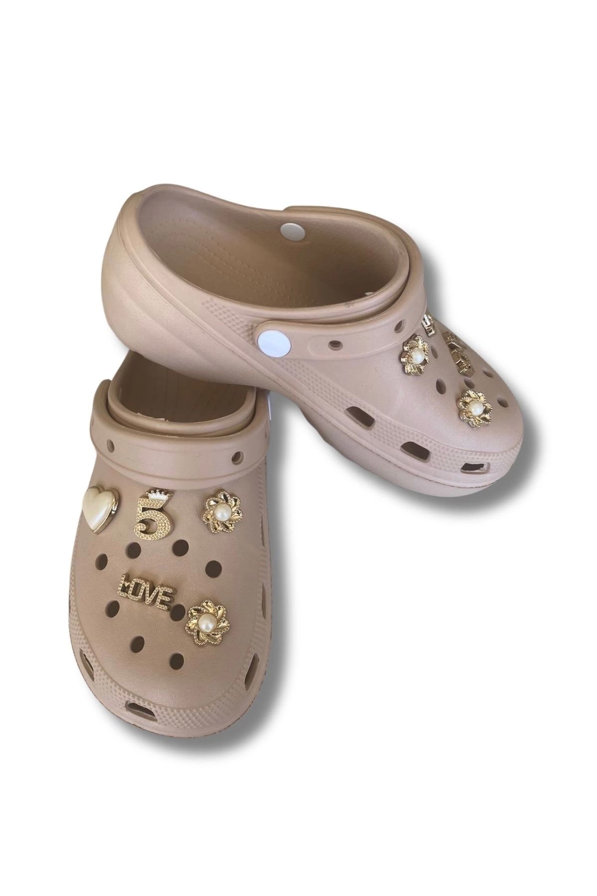 Lovita Shoes-Lovita C.R.O.C.S Model Slippers 36-40 Cream 3