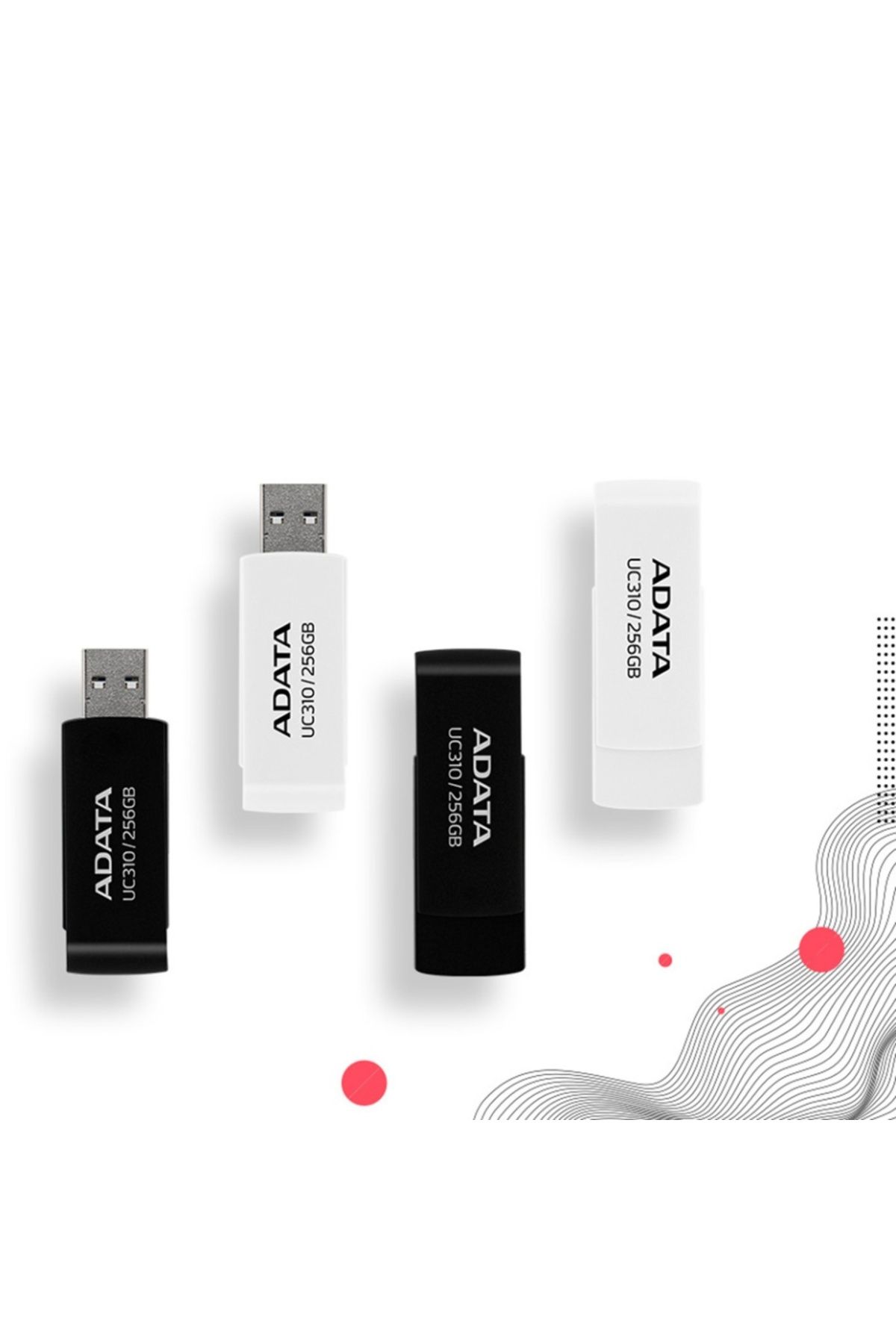 Adata-Stick de memorie USB 3.2, 64 GB, UC310, negru 6