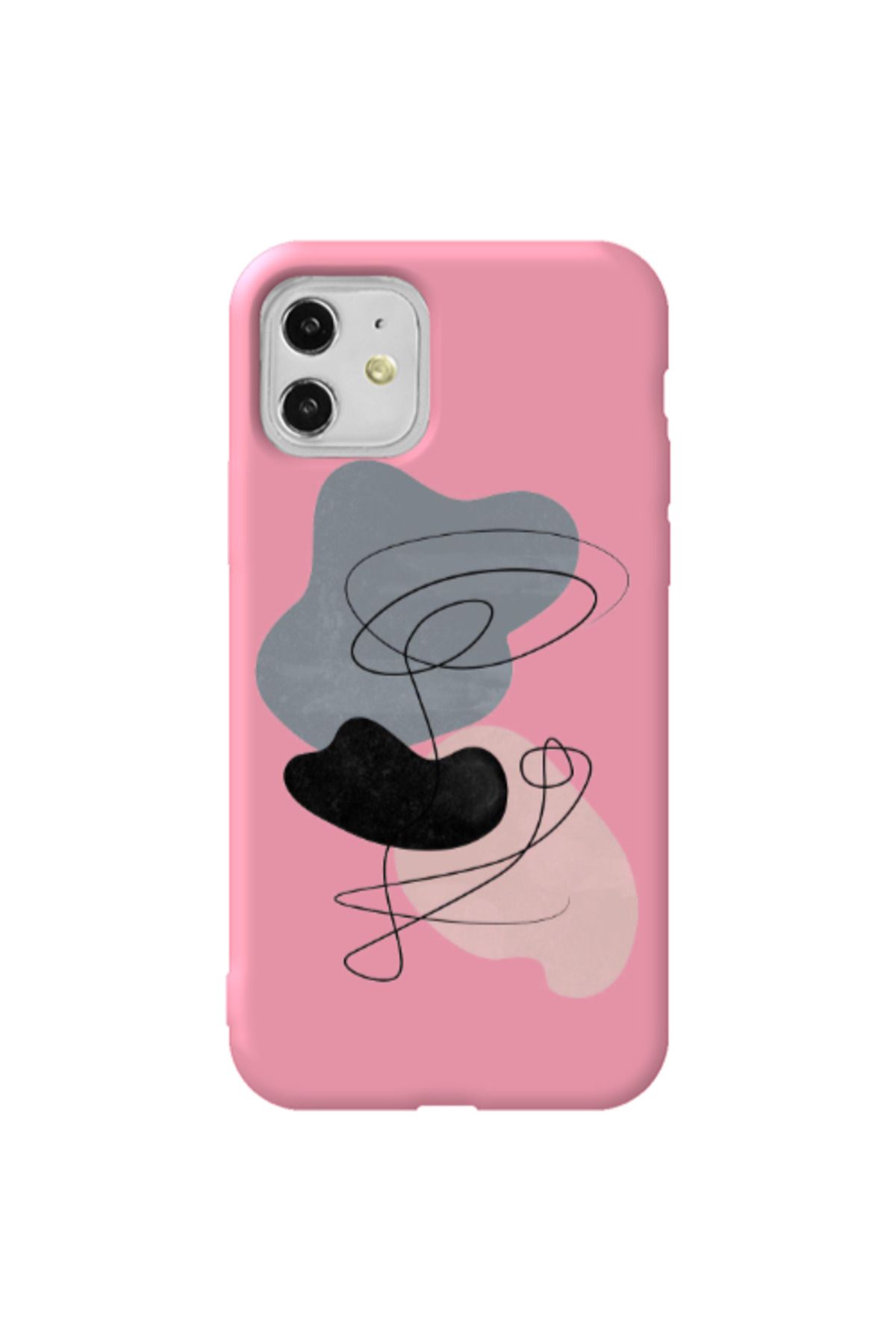 Cach Cach Apple iPhone 11 3 Renk Pembe Renkli Silikon Telefon Kılıfı
