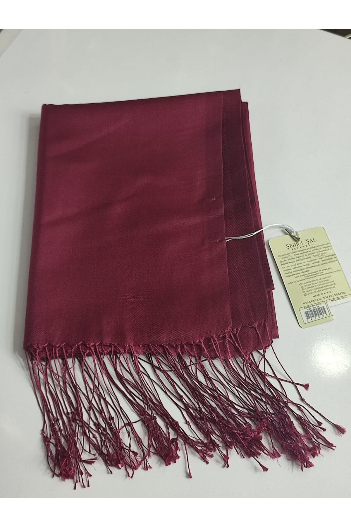 şehri şal MELODİ ŞAL 3472-08 BORDO