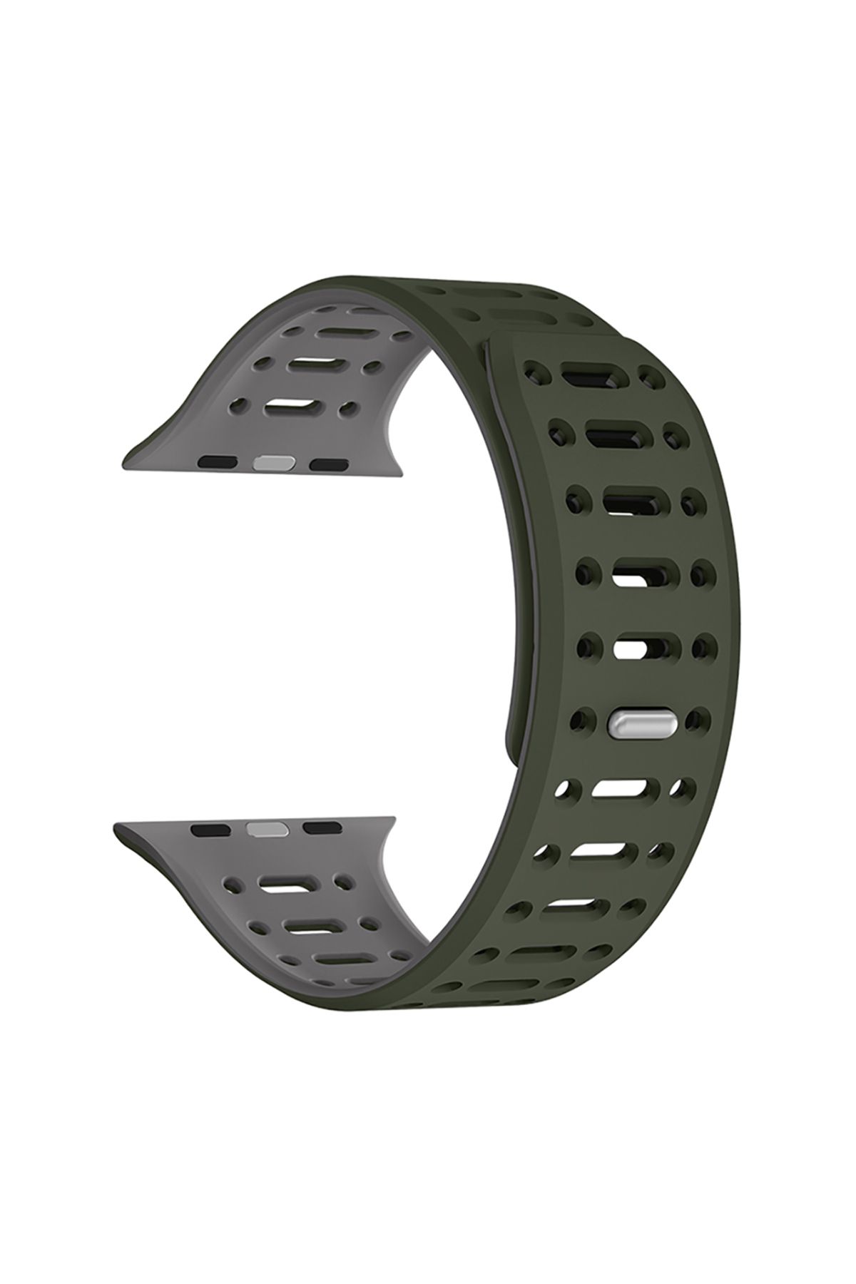 Megafox Teknoloji Apple Watch 10 46mm Uyumlu Zore KRD-124 Silikon Kordon Strap Kayış