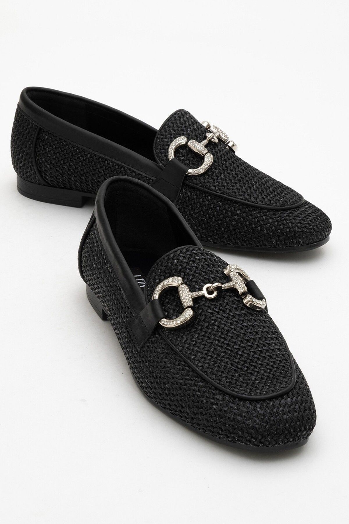 Lizy Shoes Toka Detaylı Hasır Kadın Babet