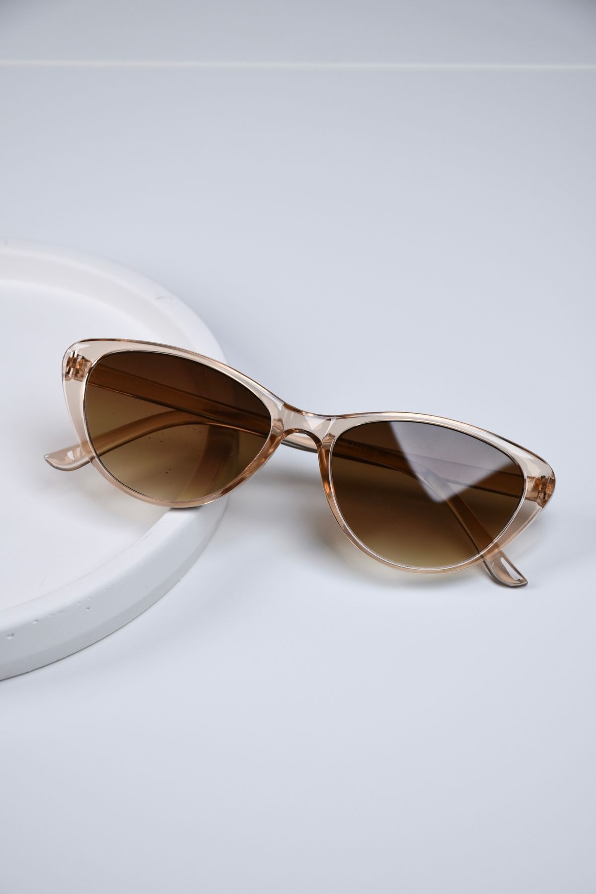 LOOKUP NEW Unisex Kadın Erkek Uv400 Korumalı 50 Ekartman Cam Değişimi Kemik Cat Eye Güneş Gözlüğü