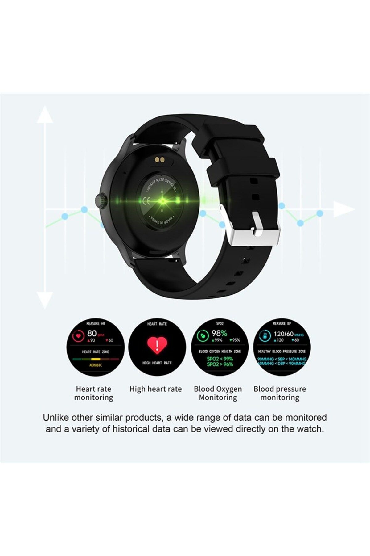 ideal STORE-Ceas Smartwatch Tokio Fashion idealSTORE, Ecran Rotund LCD, UltraSlim, Apeluri Bluetooth, Android- i 8