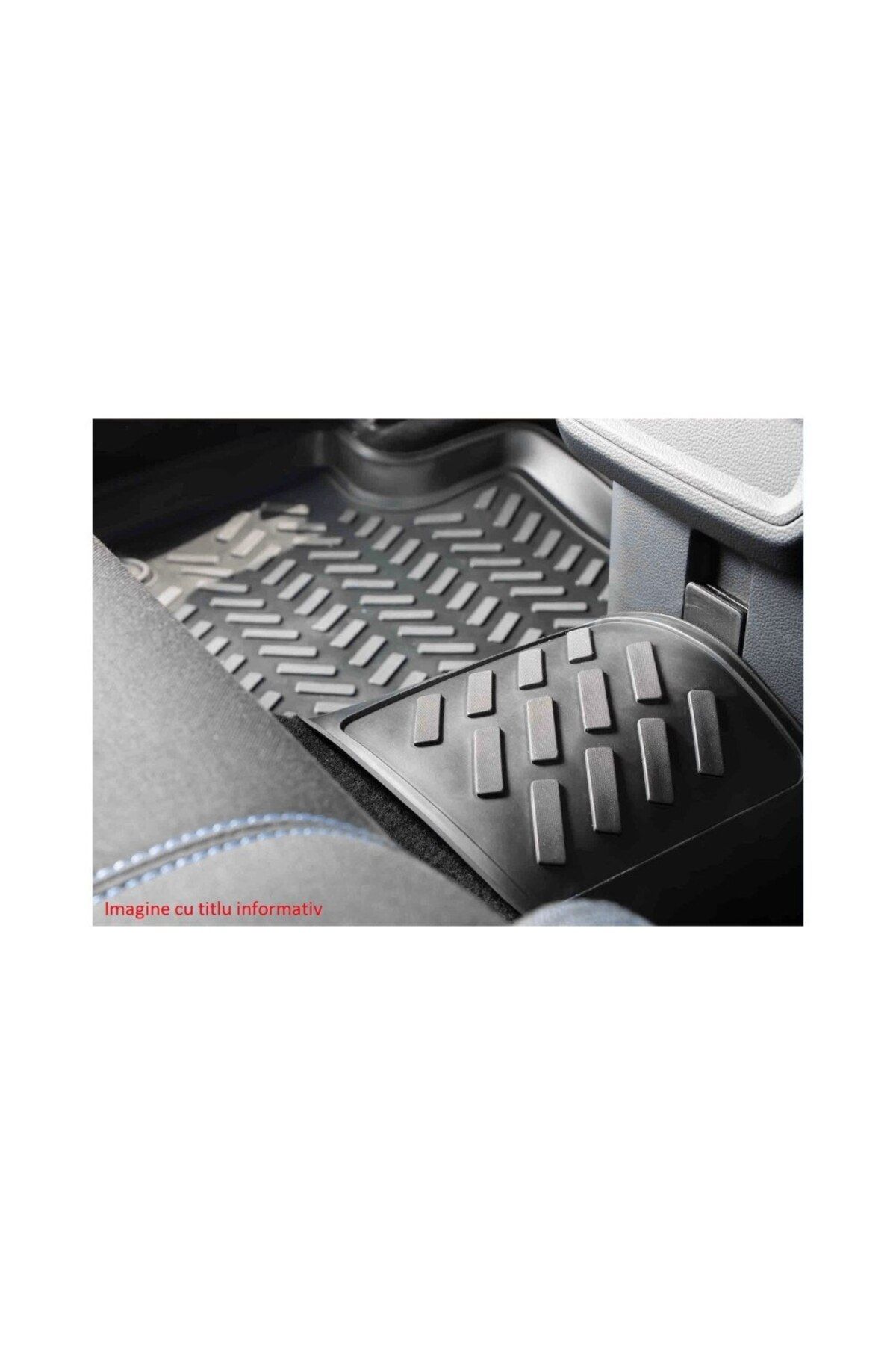 ideal STORE-idealSTORE Rubber Floor Mats compatible with Opel Combo E, for Front 2019->, with Wide Border 6