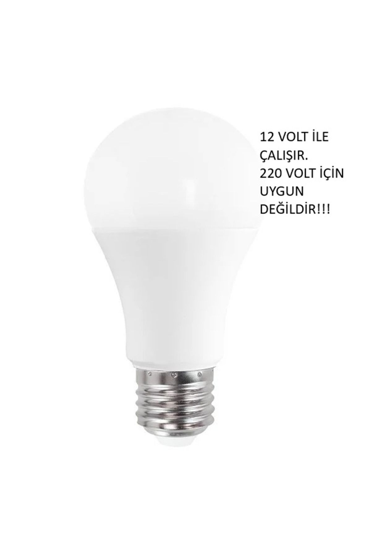 Bvs Elektronik 12v E27 Duylu 850lümen 9 Watt 12 Volt 6500k Beyaz Led Ampul 12 Volt İle Çalışır