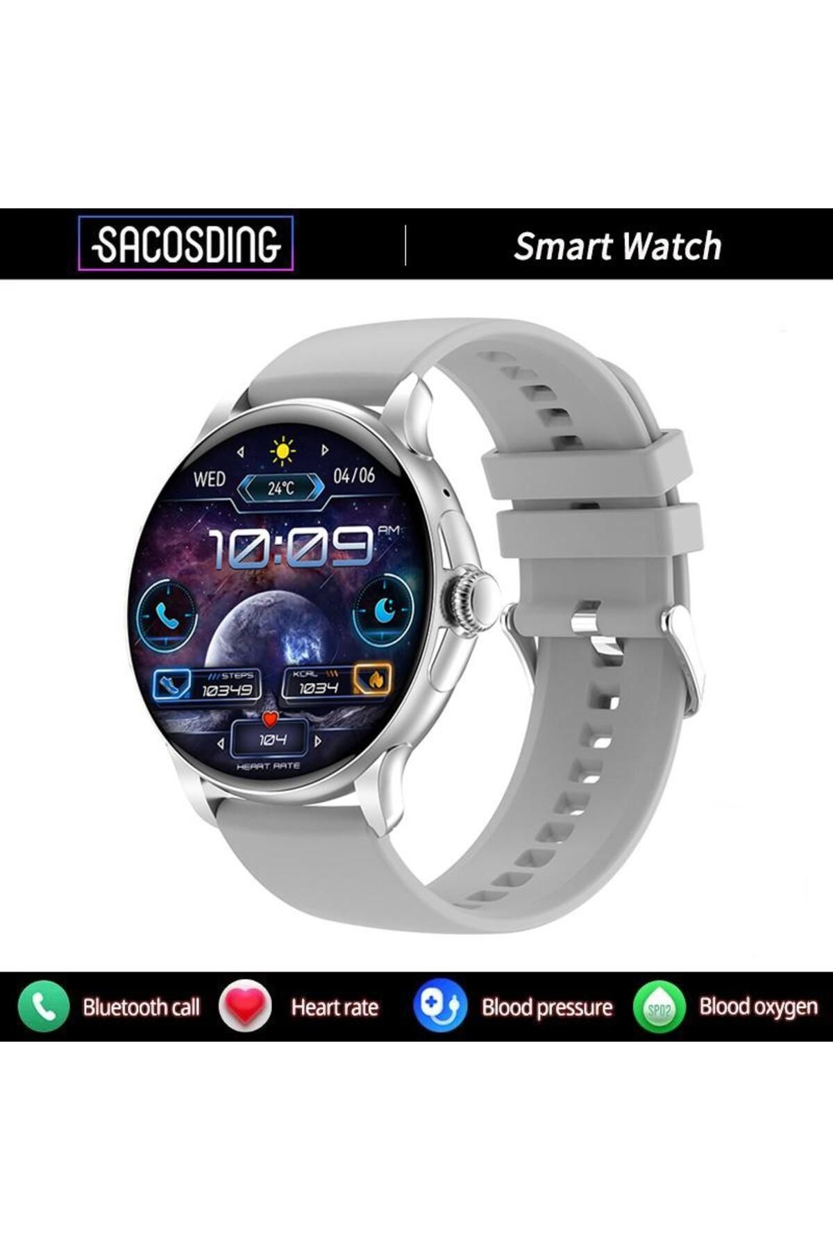 ideal STORE-idealSTORE STMone Smartwatch, Bluetooth Call, Voice Assistant, AMOLED Screen, 100+ Sports Modes, 7