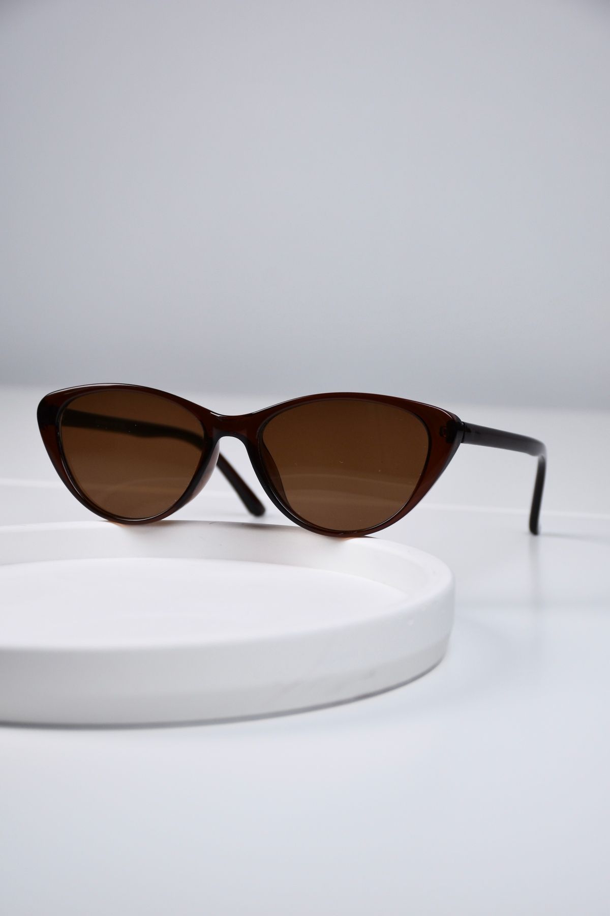 LOOKUP NEW Unisex Kadın Erkek Uv400 Korumalı 50 Ekartman Cam Değişimi Kemik Cat Eye Güneş Gözlüğü