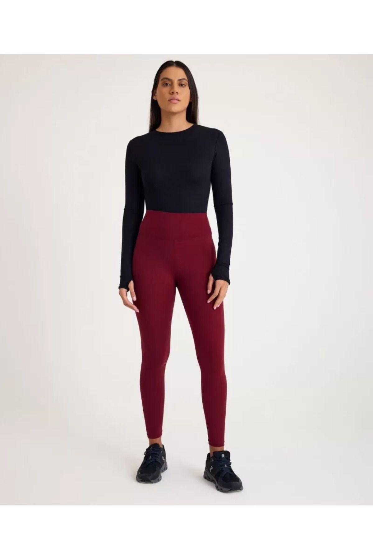 ruum fashions Nonofit Yüksek bel Düz Sporcu Tayt