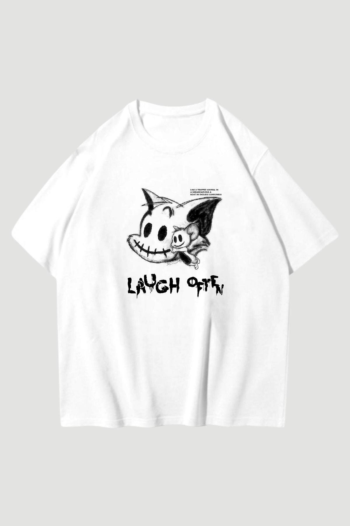 Carpe White Laugh Often Oversize T-shirt