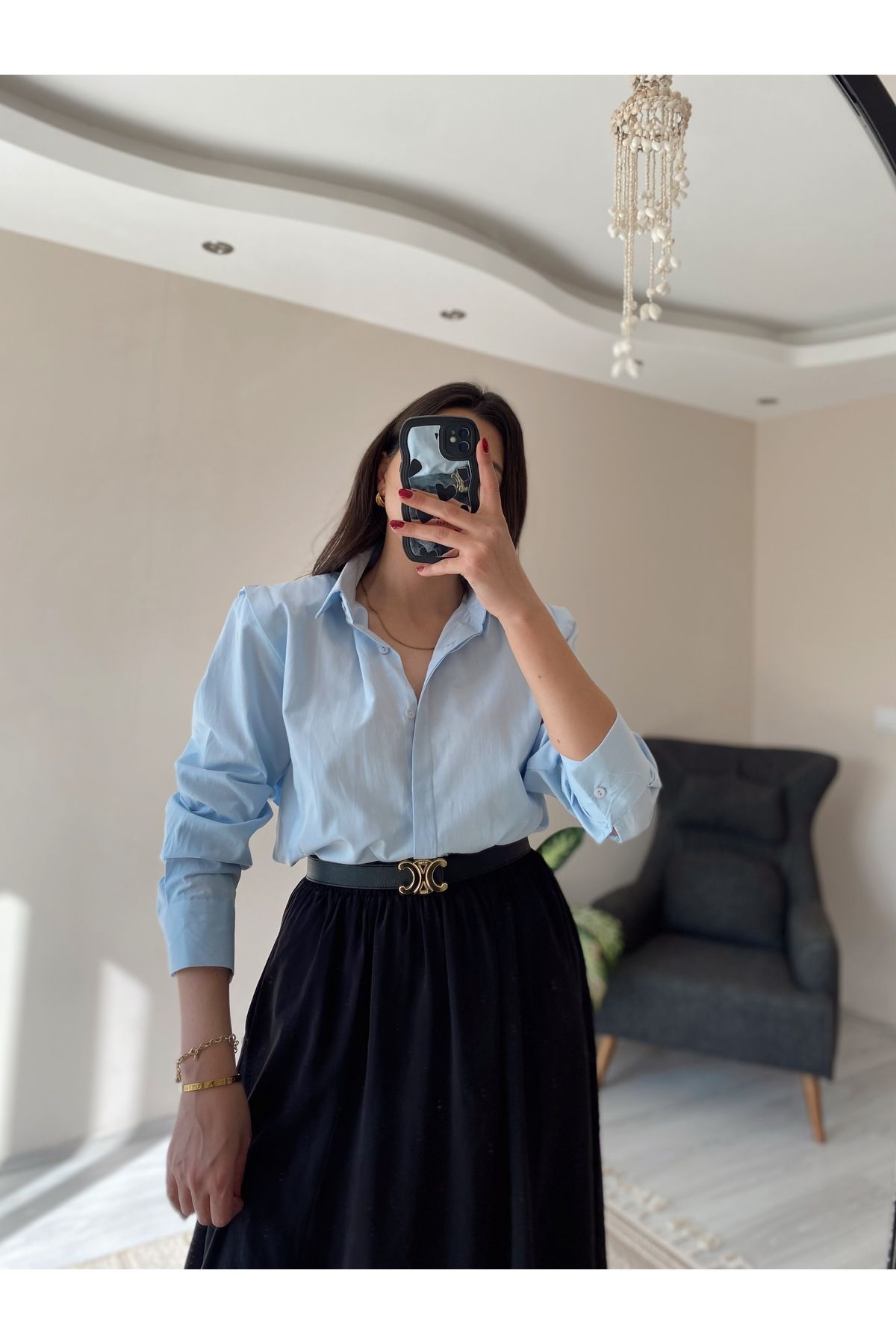 Hacer Balcı Oversize Premium Vatkalı Gömlek