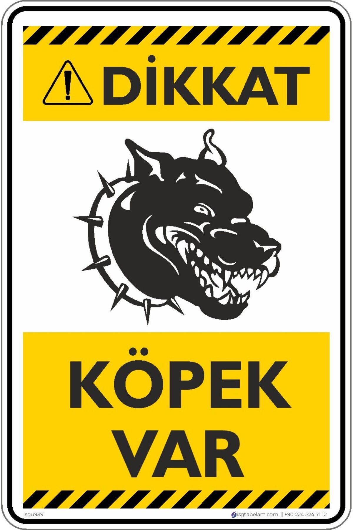isgtabelam Dikkat Köpek Var!/V4/25x35cm/Etiket