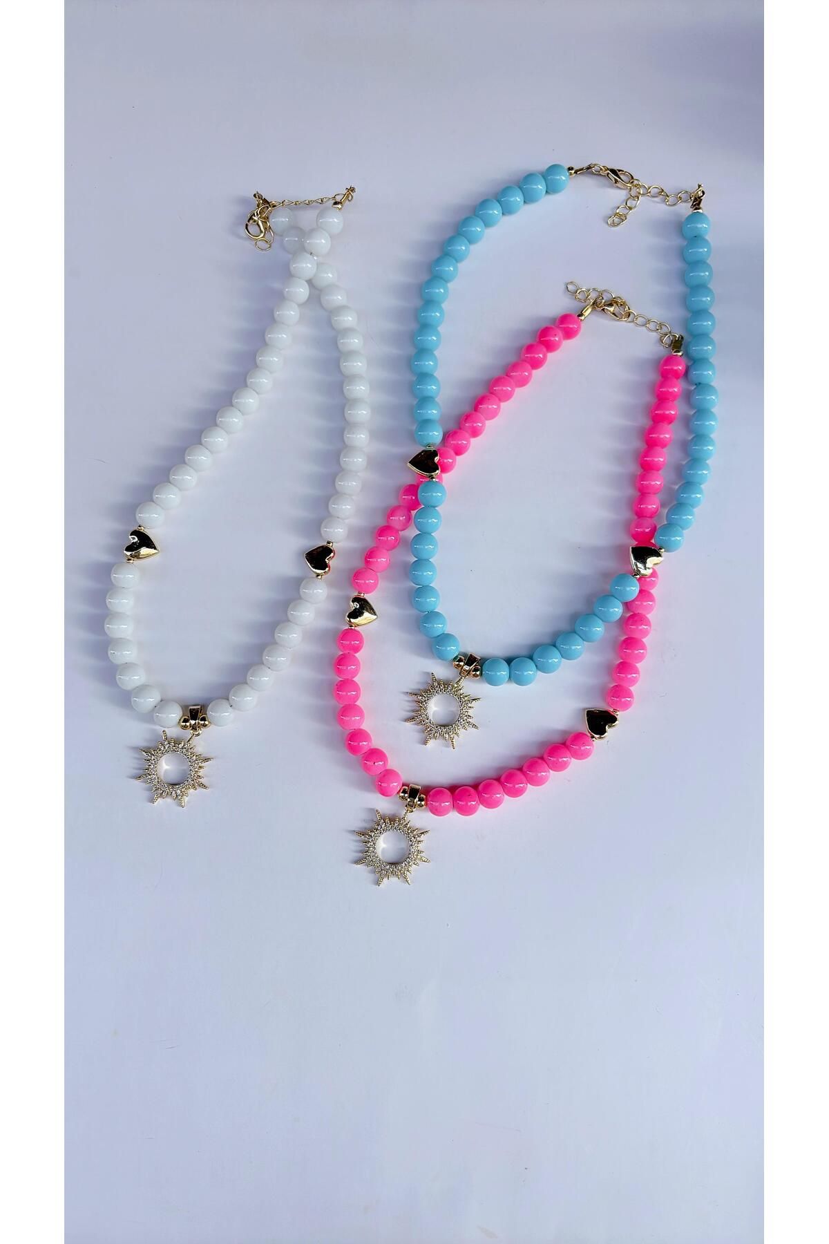Tubb's Accessories Renkli zirkon taşlı güneş kolye