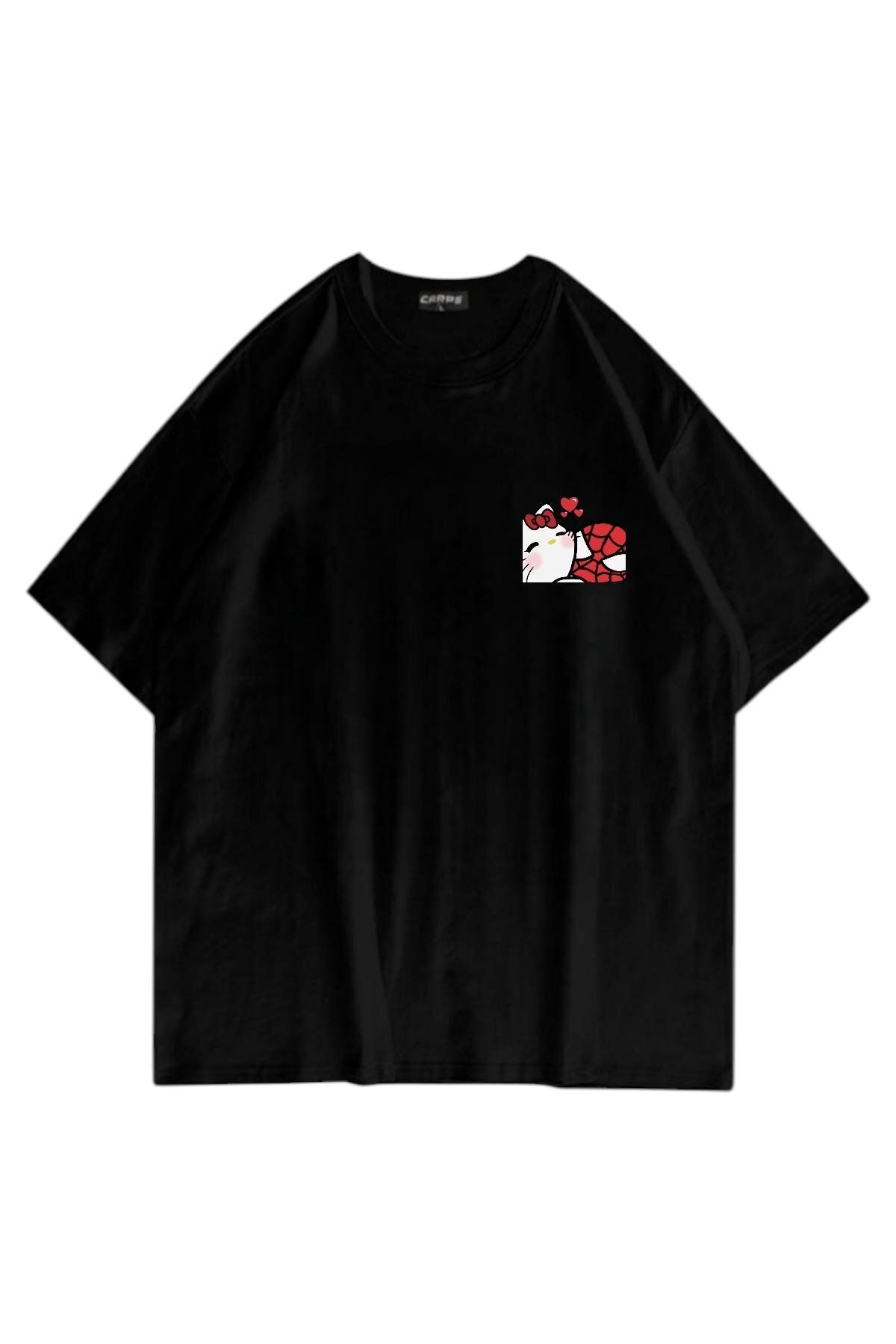 Carpe Black Kitty Spider Oversize T-shirt